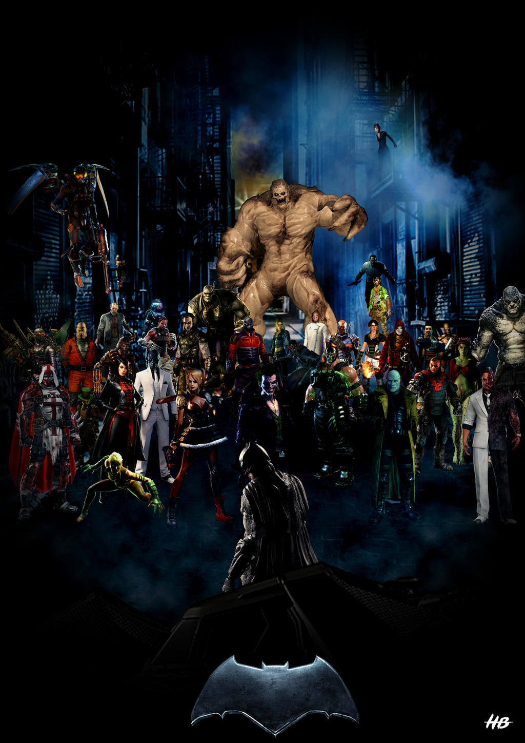 Wallpaper #hRk7O48BtGB6xQ78La_656 Batman vs Arkham Villains by Hemison on Deviantart