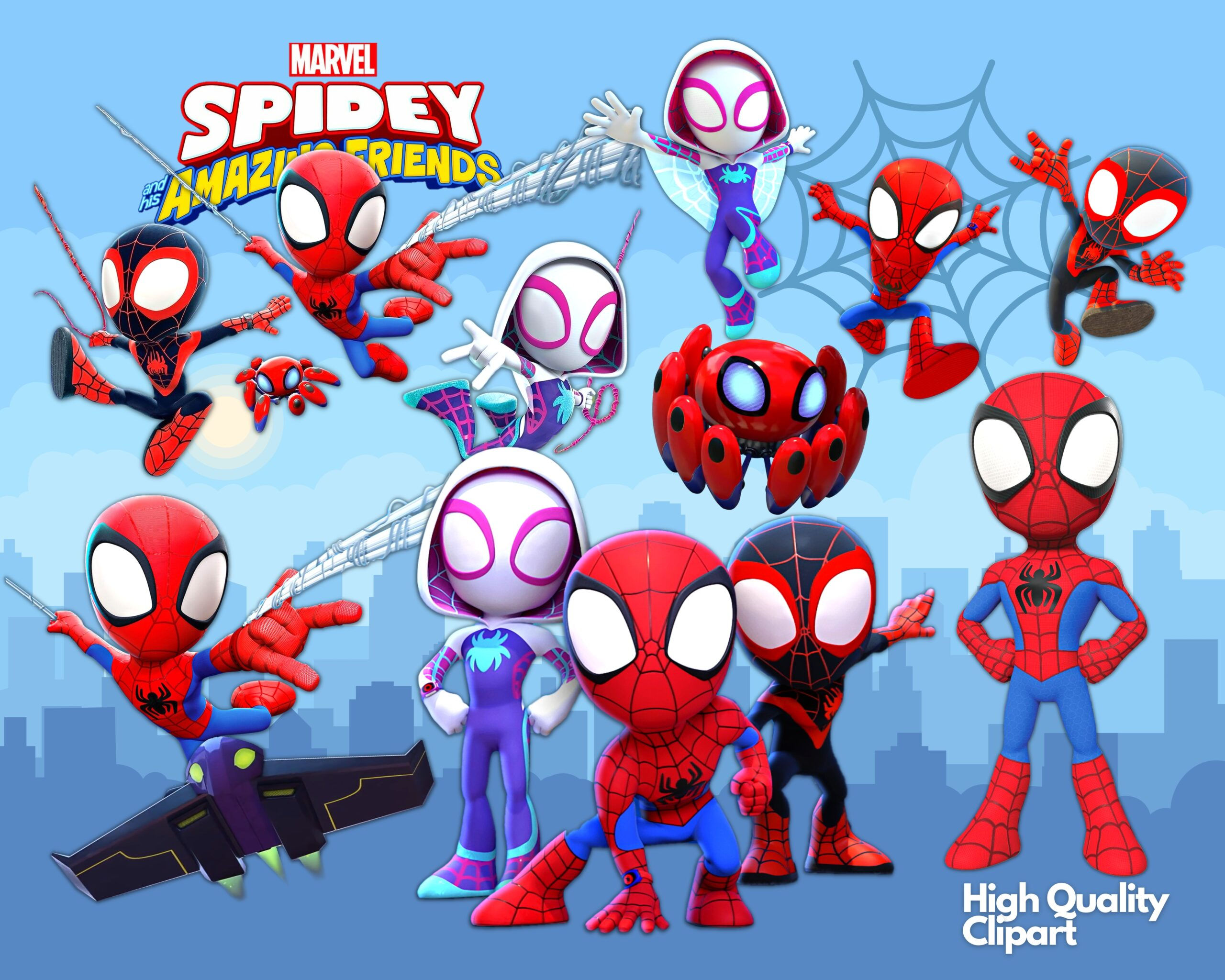 Wallpaper #J_QuOpMBKFX8bn3reXjK163 Spidey and His Amazing Friends Clipart Png Cartoonpng