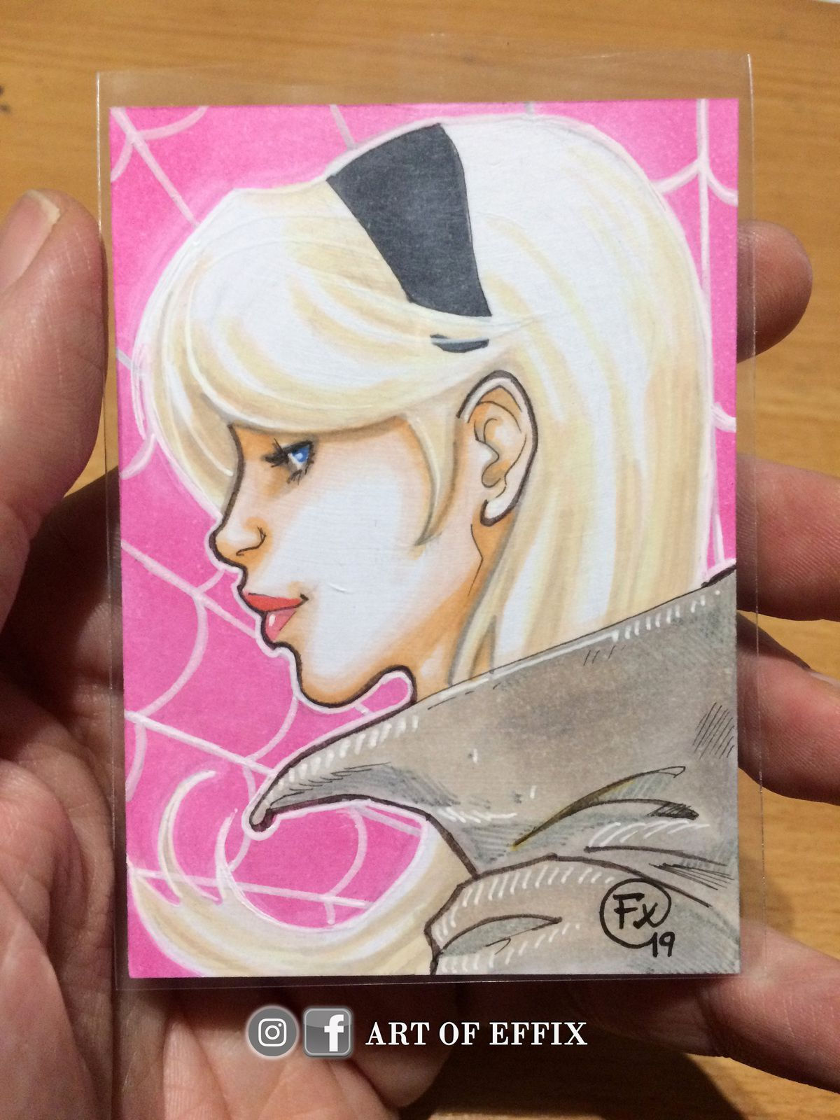 Wallpaper #AfSaOpMBKFX8bn3rEnm359 Gwen Stacy Sketch Card Art of Effix