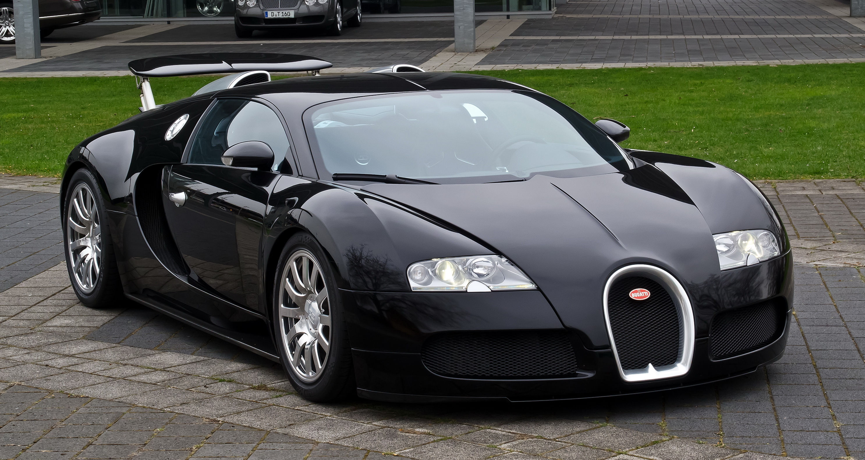 Wallpaper #Z1hnNJMBzN9vxX34lDyA328 Fonds Decran 2972x1582 Bugatti Veyron 164 Noir Phare Automobile