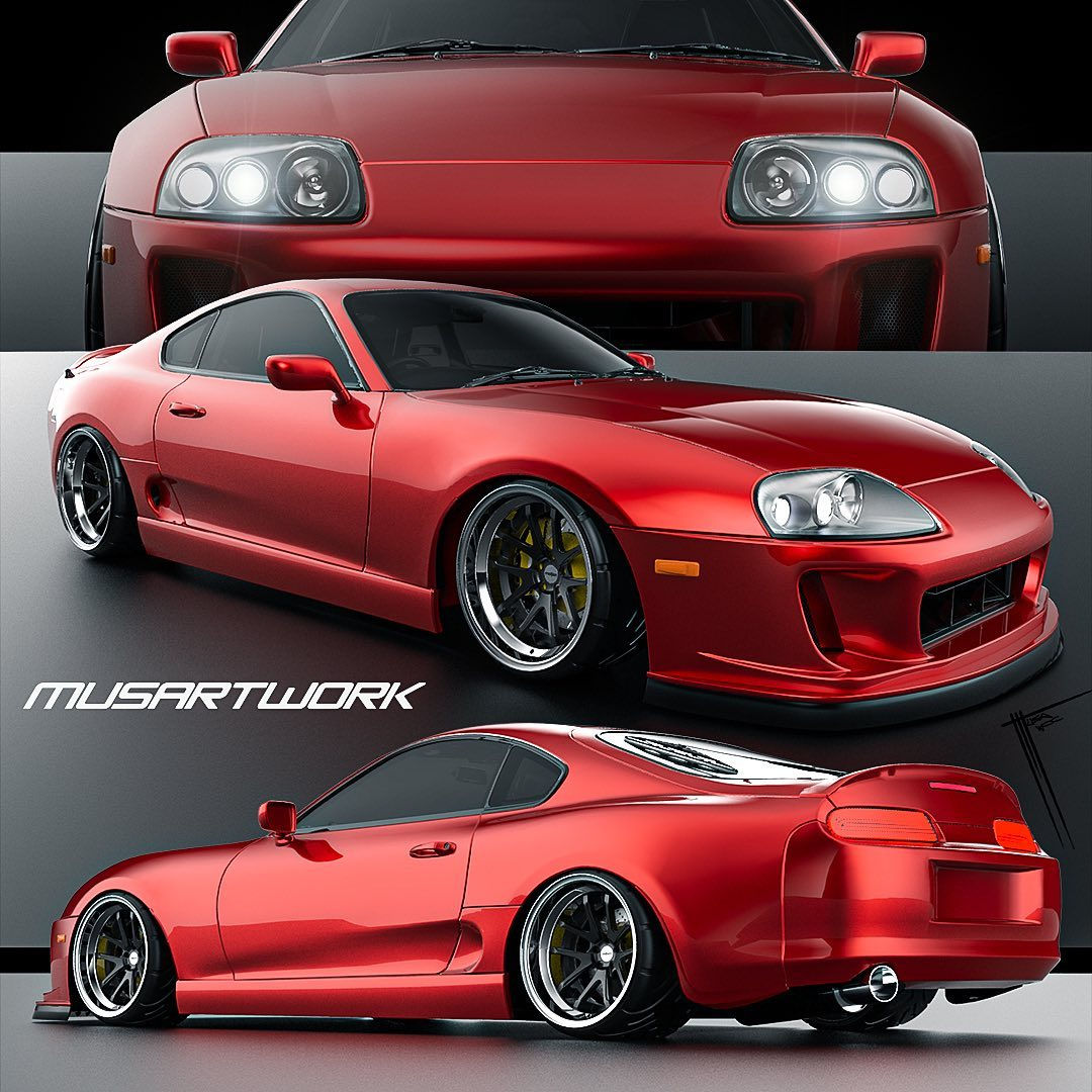 Wallpaper #wNvqX5cBzF5tfotJ1eTA92 Clean Toyota Supra Mk4 Rendering Shows It Still Has Jdm Style Tuning in