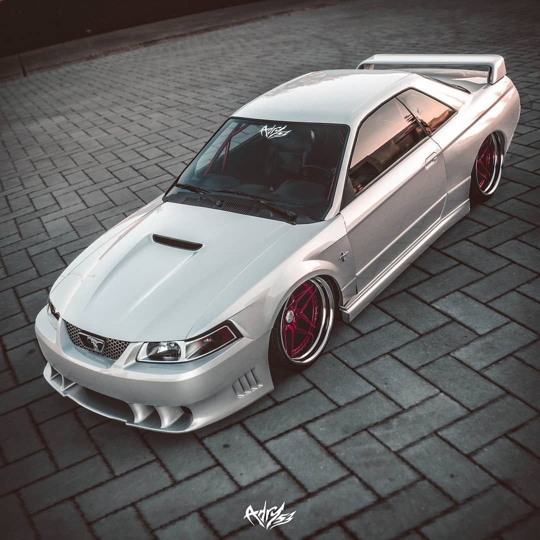 Wallpaper #AmeUBpMBSpphPi3-TMIF238 Ford Mustang Face Swap for Nissan Skyline GT R Looks Like a Match