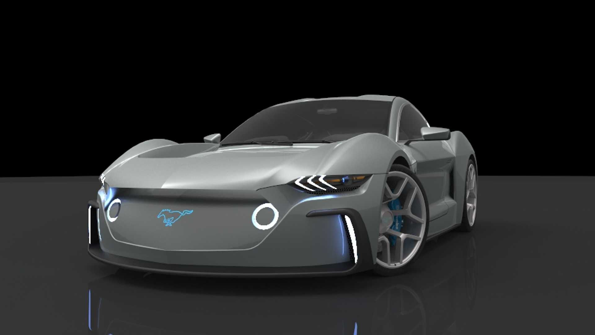 Wallpaper #_liSNJMBzN9vxX347DwY63 Ford Mustang Ev Looks Like a Future Taycan Killer Autoevolution