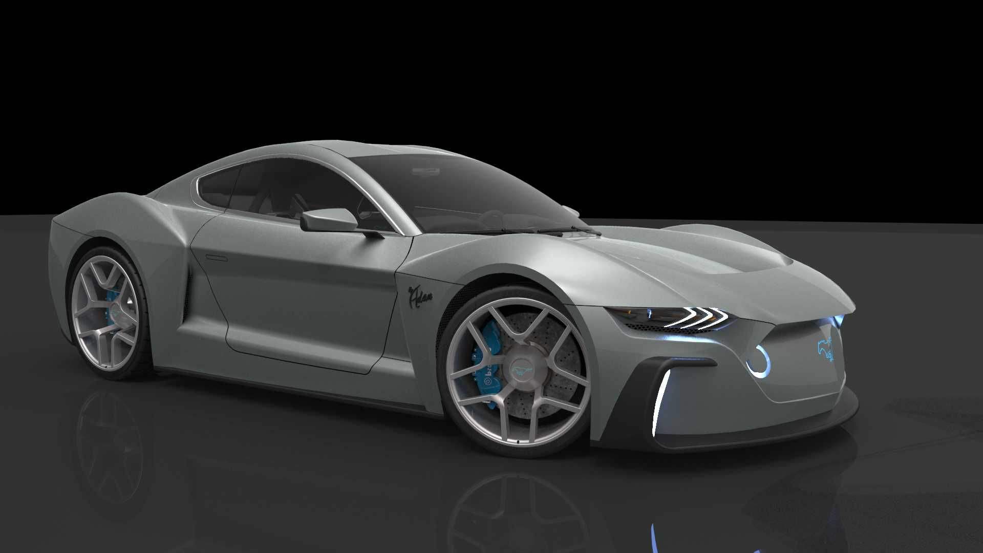 Wallpaper #_liSNJMBzN9vxX347DwY85 Ford Mustang Ev Looks Like a Future Taycan Killer Autoevolution