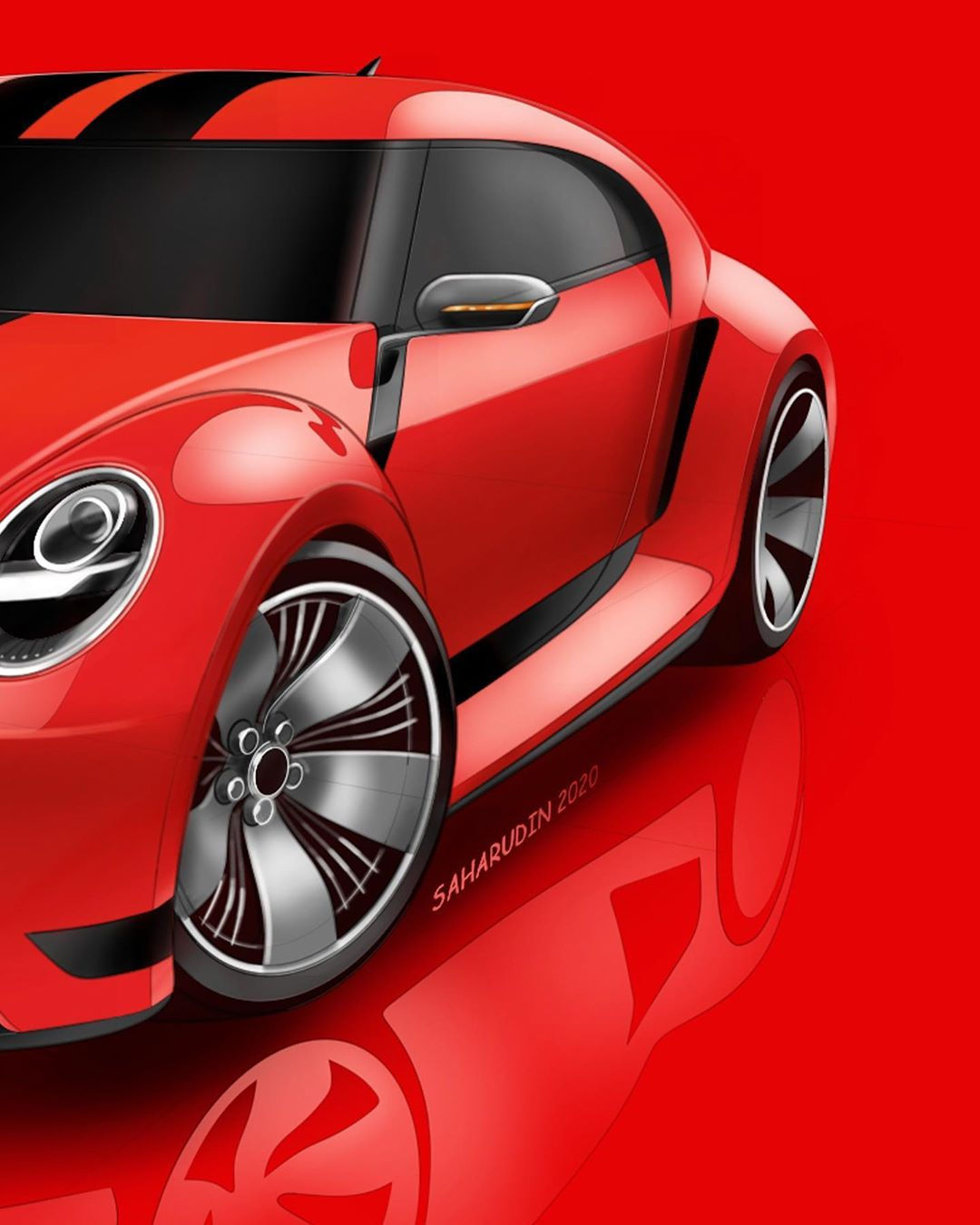 Wallpaper #4WfGDpMBSpphPi3-_uvA114 Vw Beetle Id Concept is a Classic Turned Electric Autoevolution