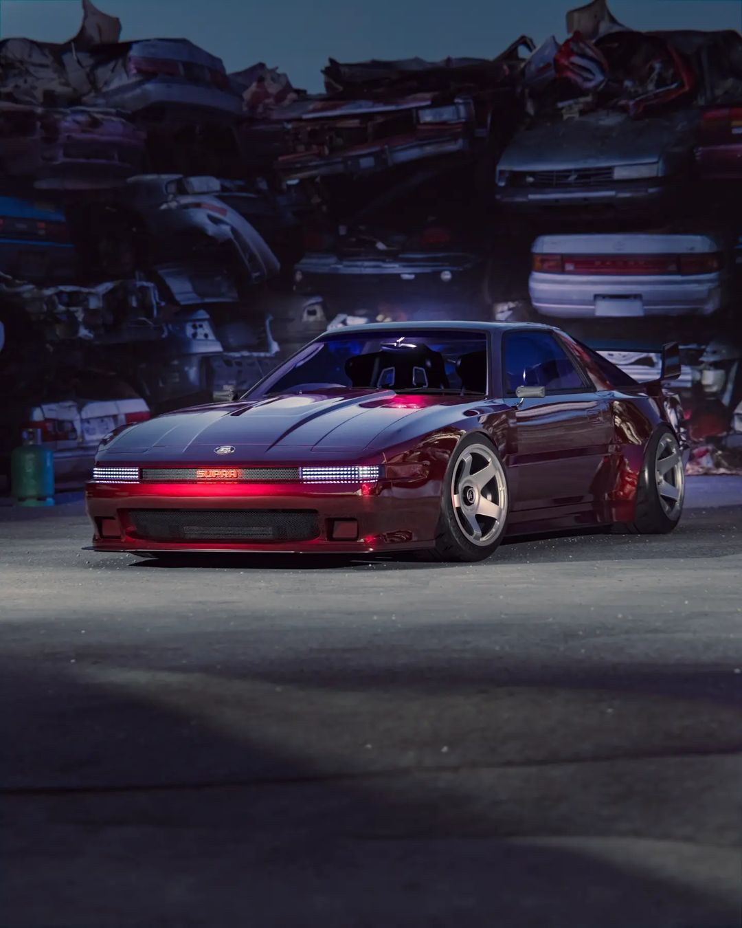 Wallpaper #lLhE15IBJvJKYCmE6OKP171 Cyberpunked Toyota Supra Mk3 Restomod Cgi Dwells Around a Vehicle