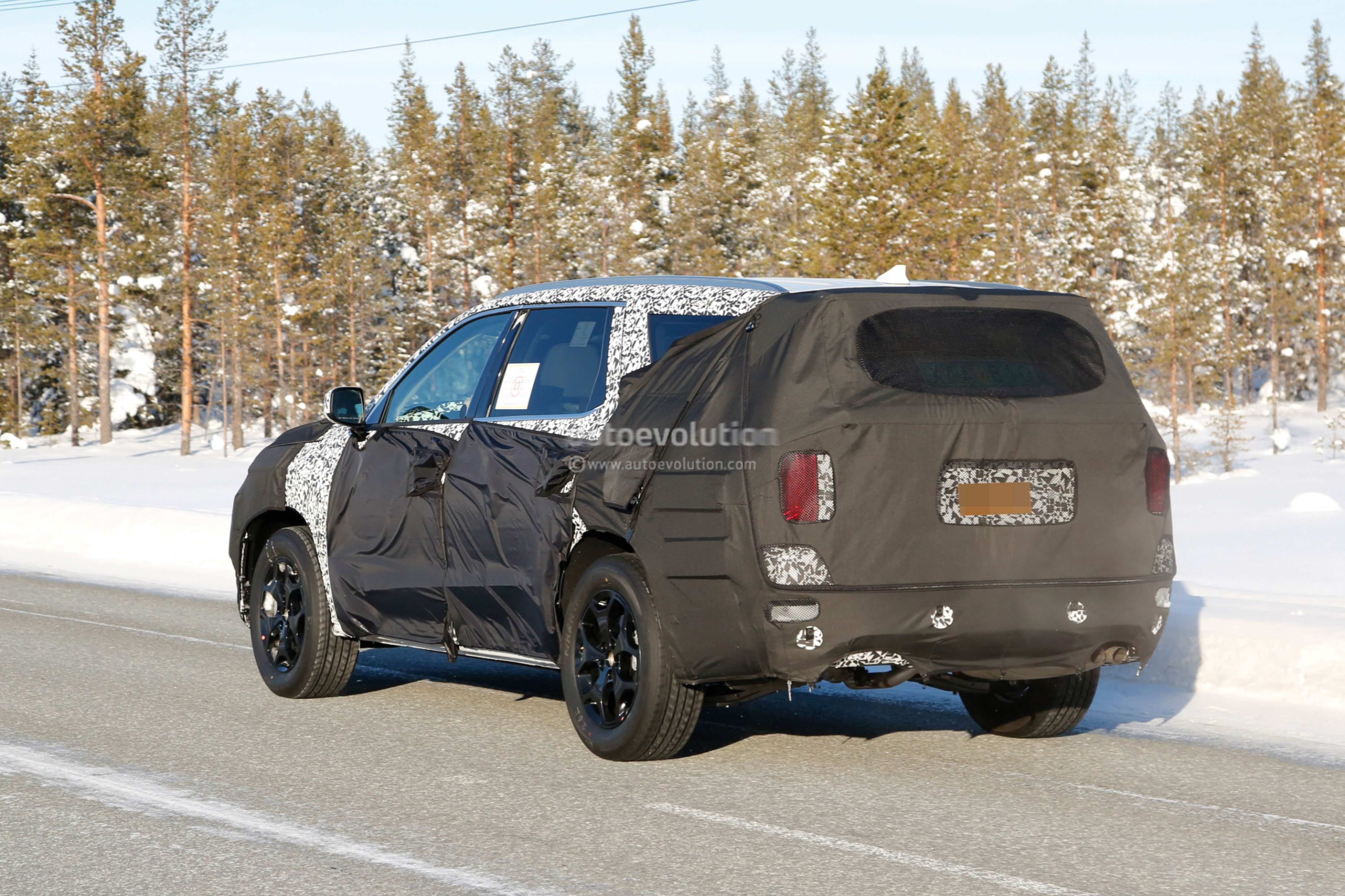 Wallpaper #vxpDT5MB1yWOL4qgvn4v282 2020 Hyundai Large SUV Looks Massive in Latest Spy Photos Autoevolution