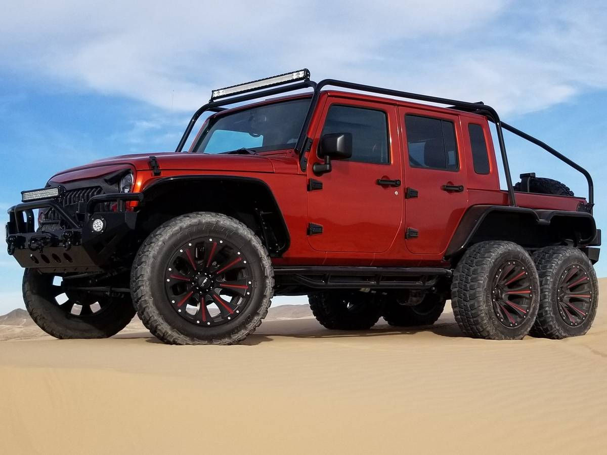 Wallpaper #wxk-LI8BtGB6xQ78KI-65 Hellcat Engined Jeep Wrangler 6x6 Pickup Truck is Out of This World