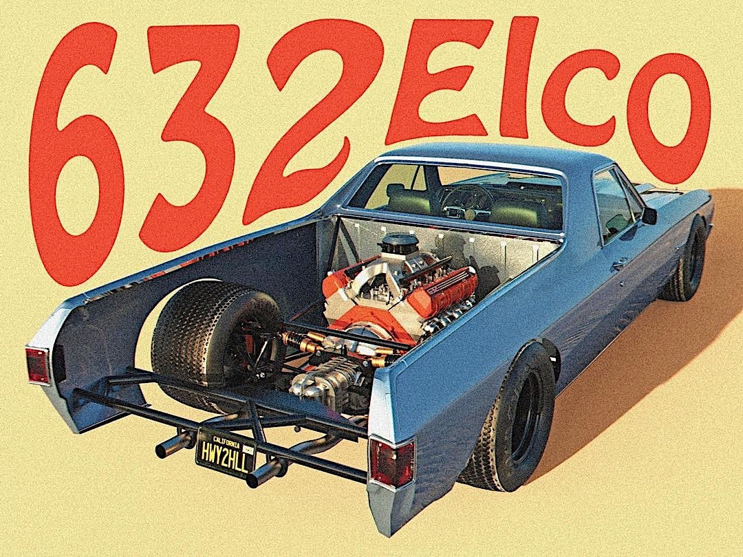 Wallpaper #qgM9ZpMBpyOg8YnEU9qL418 Chevy El Camino with Rear Mounted Zz632 is the Mother of All Digital