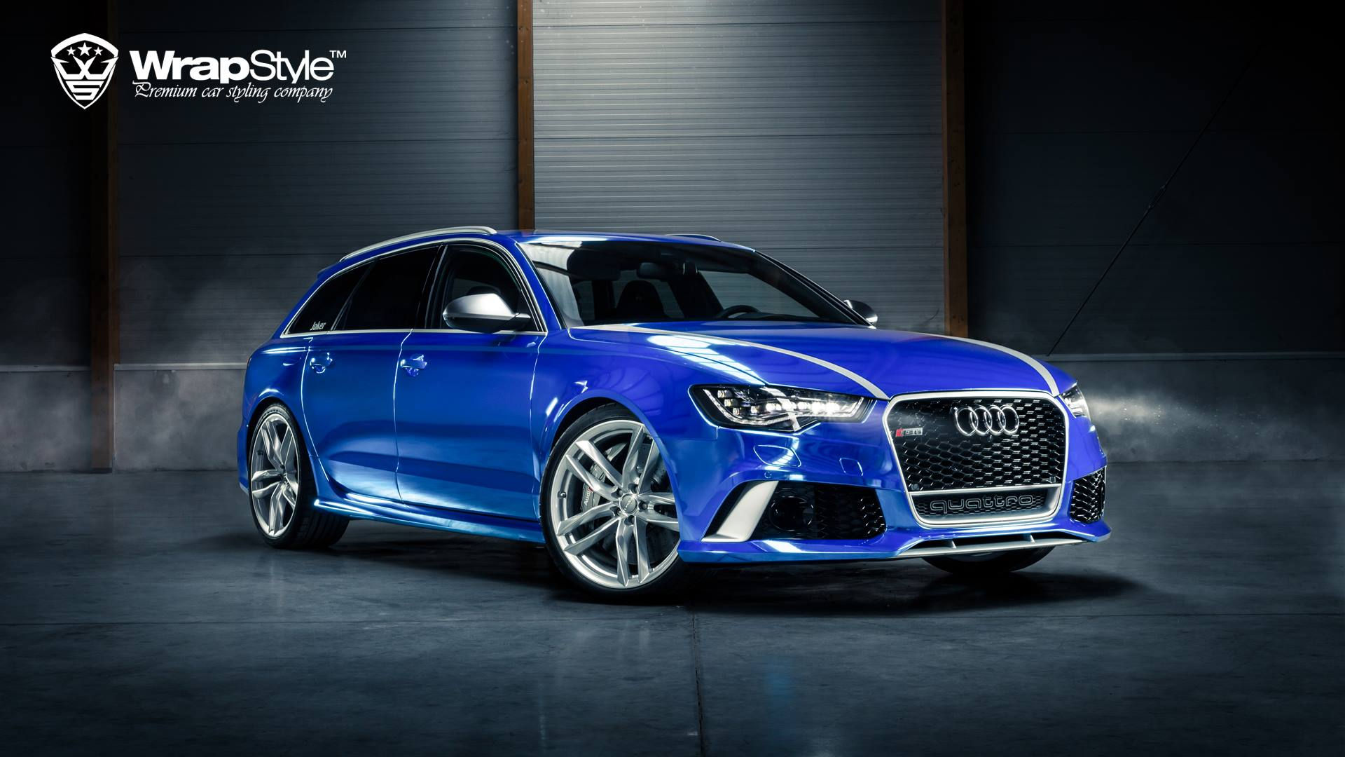 Wallpaper #l2ek_ZIBSpphPi3-L5zt42 Audi Rs6 Joker Wrapped in Blue Chrome Autoevolution