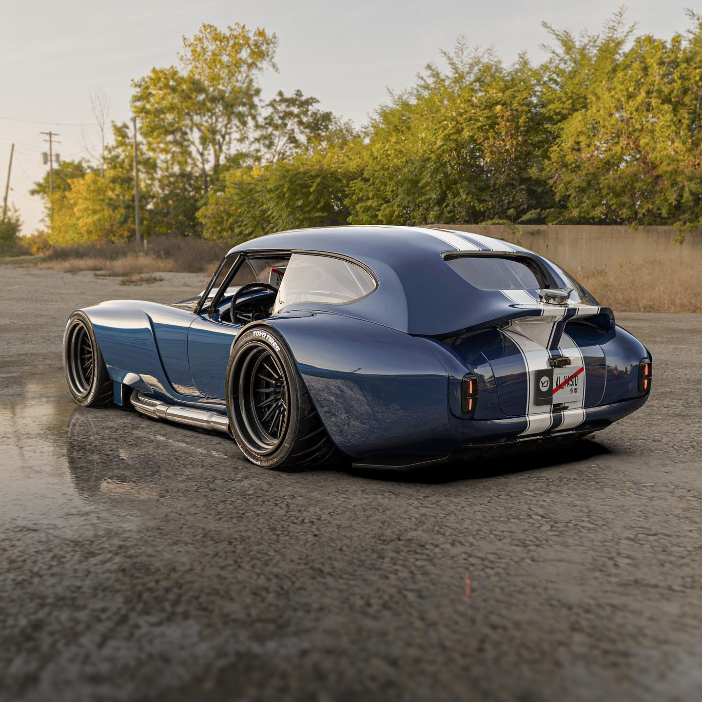 Wallpaper #RGfyAZMBSpphPi3--63s8 Modern Cobra Mystifies Hardtop Ducktail and Sculpted Widebody in Foggy