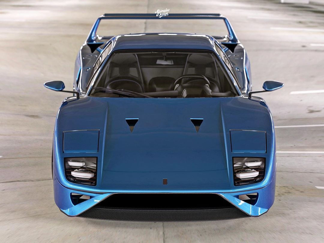 Wallpaper #Q7nI3pIBJvJKYCmEKgfX95 Ferrari F40 Gets Ford GT Makeover Rendering Mix Looks Stable
