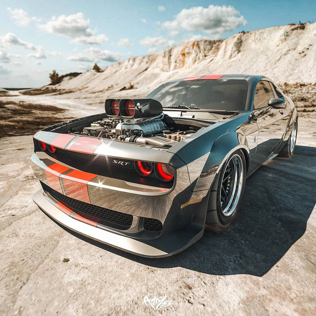 Wallpaper #f7jg15IBJvJKYCmEq-UZ93 Dodge Challenger Hellcat Redeye Shooting Brake Rendered as the Wagon