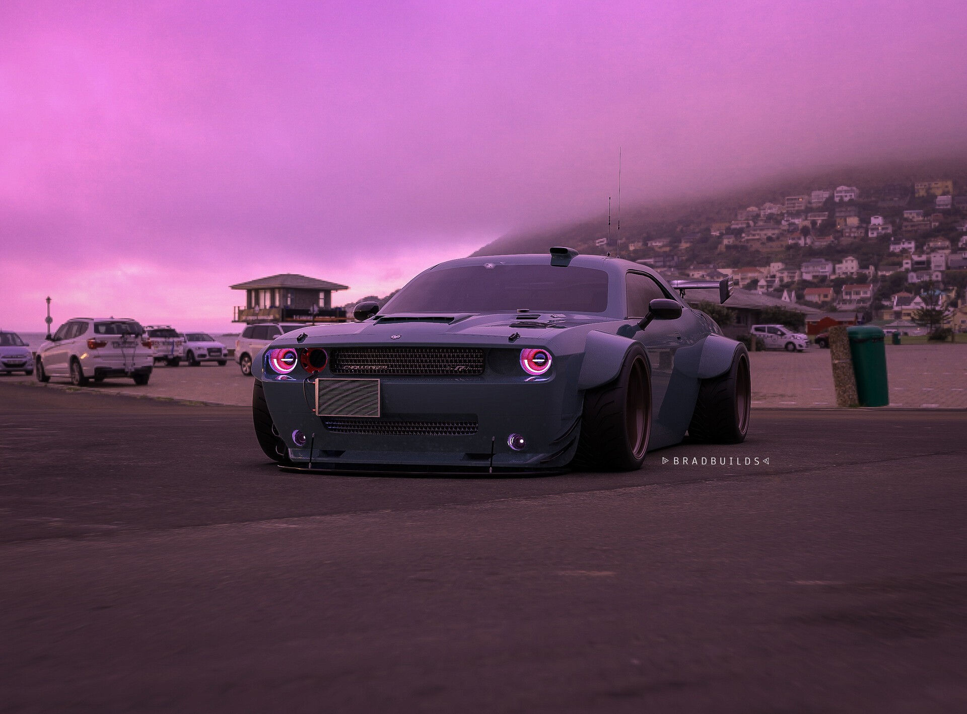 Wallpaper #4xn9JI8BtGB6xQ78CoUC31 Dodge Challenger Cyber Bully Looks Like a Widebody Offender