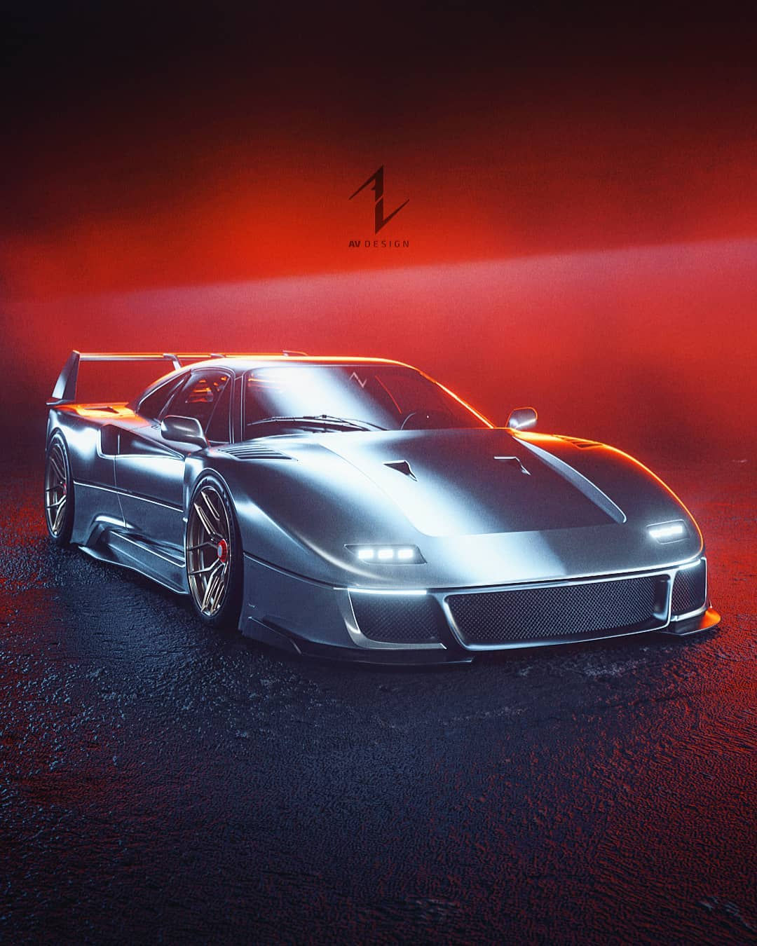 Wallpaper #IWjiG5MBSpphPi3-pyG6281 Modernized Ferrari F40 Rendered Looks as Sharp as a Razor Autoevolution