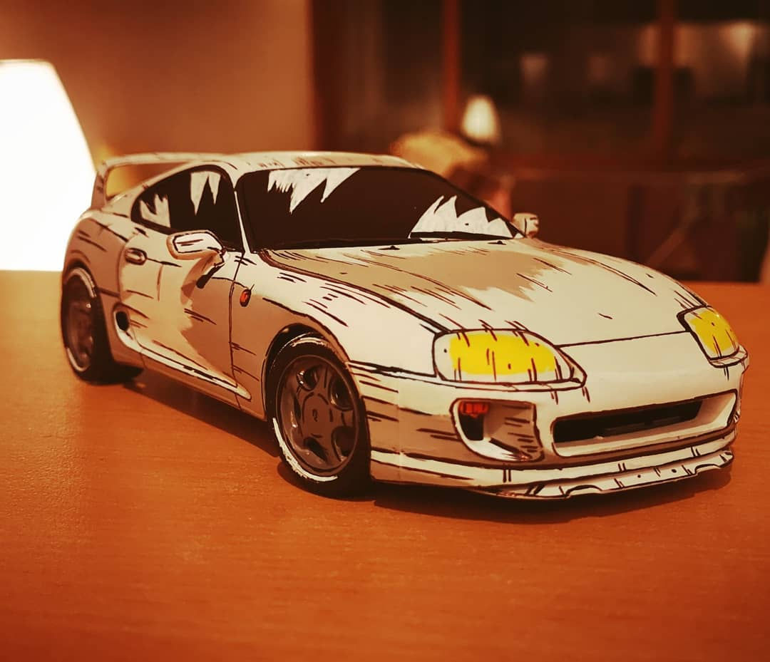 Wallpaper #uH3G844Bnwiau_P6uQ2t4 Car Models Painted to Look Like Initial D Cartoons Are Epic Autoevolution