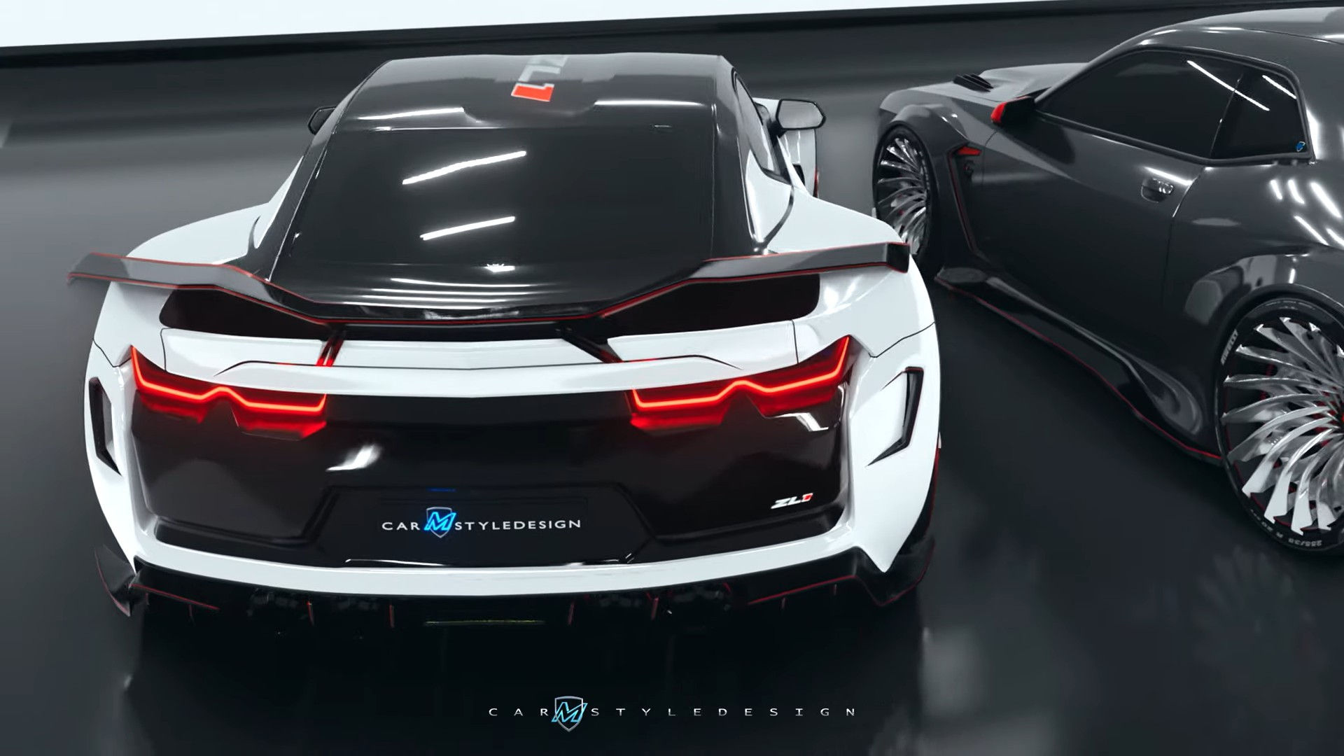 Wallpaper #9e8PTJMBMN-XEVvV-jzI31 Camaro Zl1 and Challenger Srt Become the Cgi Kings of the Slammed