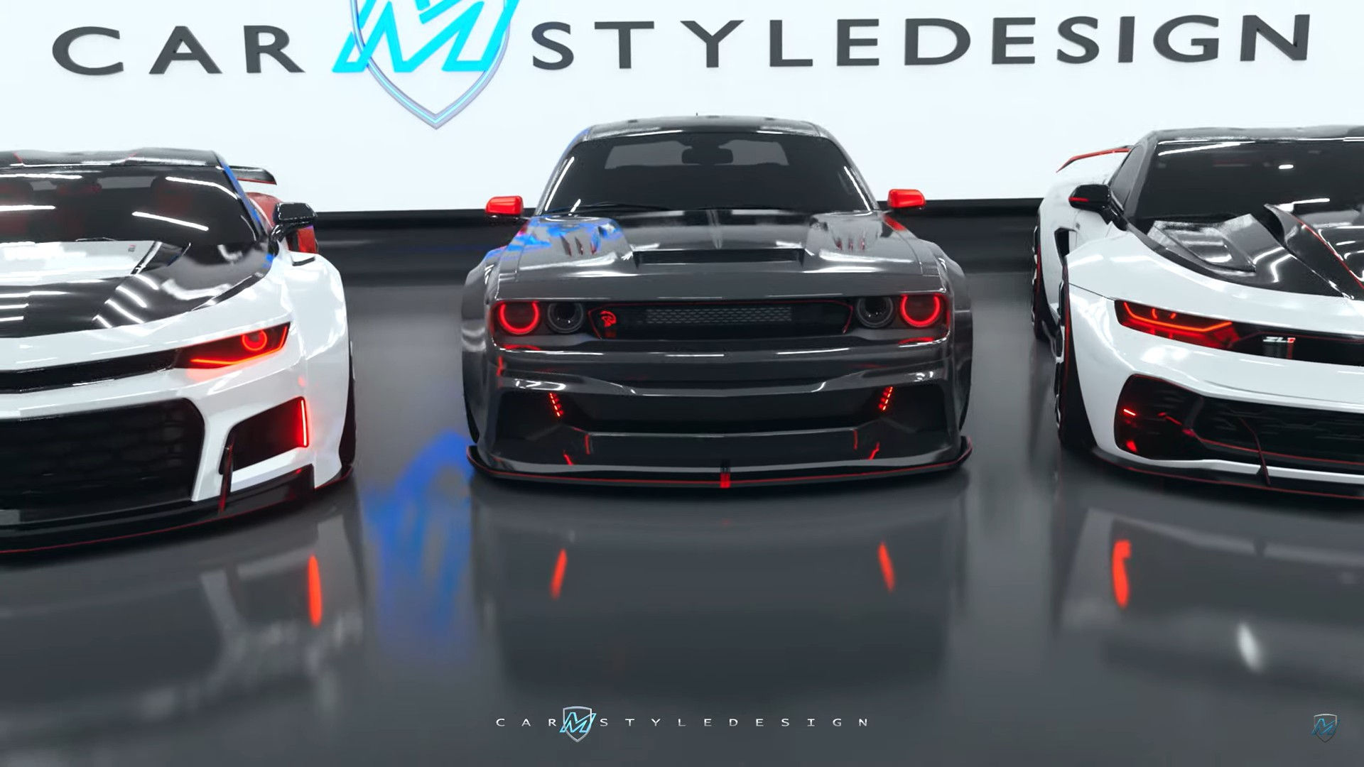 Wallpaper #9e8PTJMBMN-XEVvV-jzI7 Camaro Zl1 and Challenger Srt Become the Cgi Kings of the Slammed