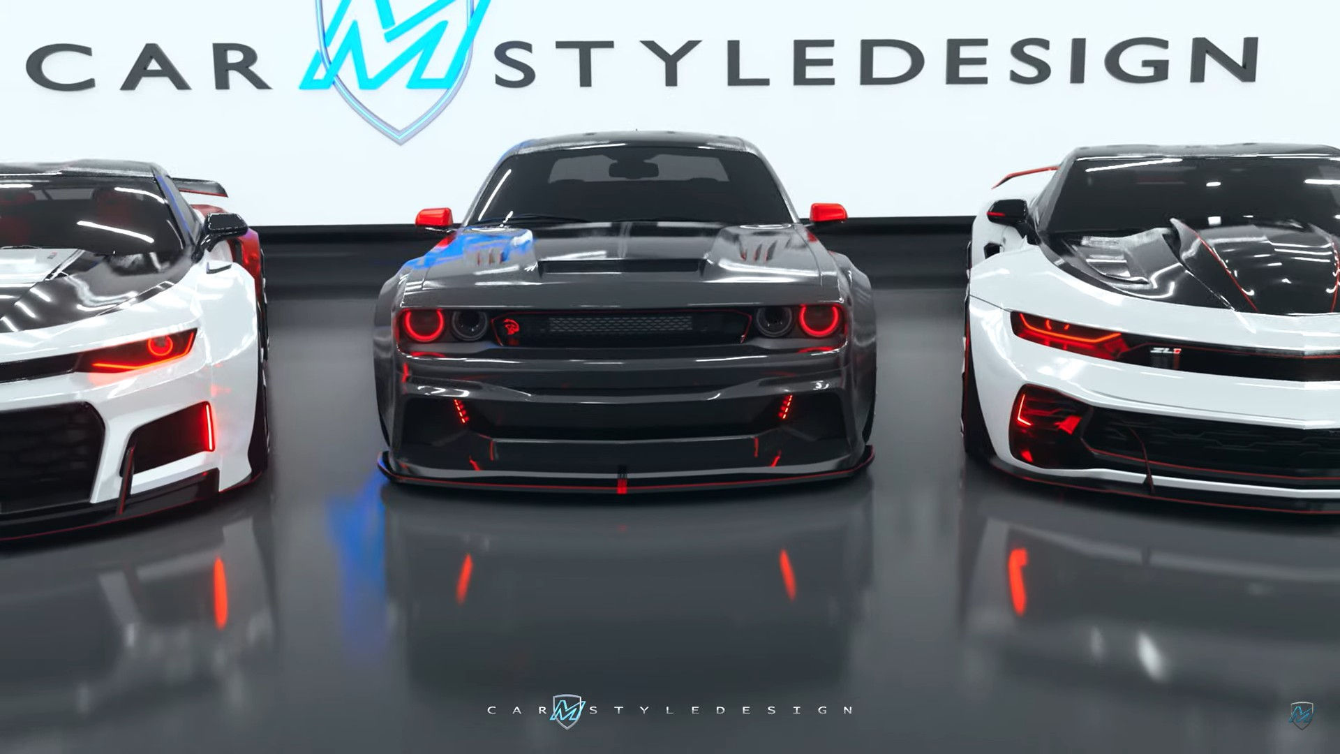 Wallpaper #9e8PTJMBMN-XEVvV-jzI26 Camaro Zl1 and Challenger Srt Become the Cgi Kings of the Slammed