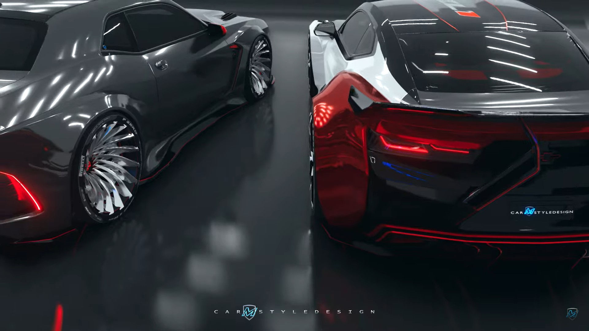 Wallpaper #9e8PTJMBMN-XEVvV-jzI50 Camaro Zl1 and Challenger Srt Become the Cgi Kings of the Slammed