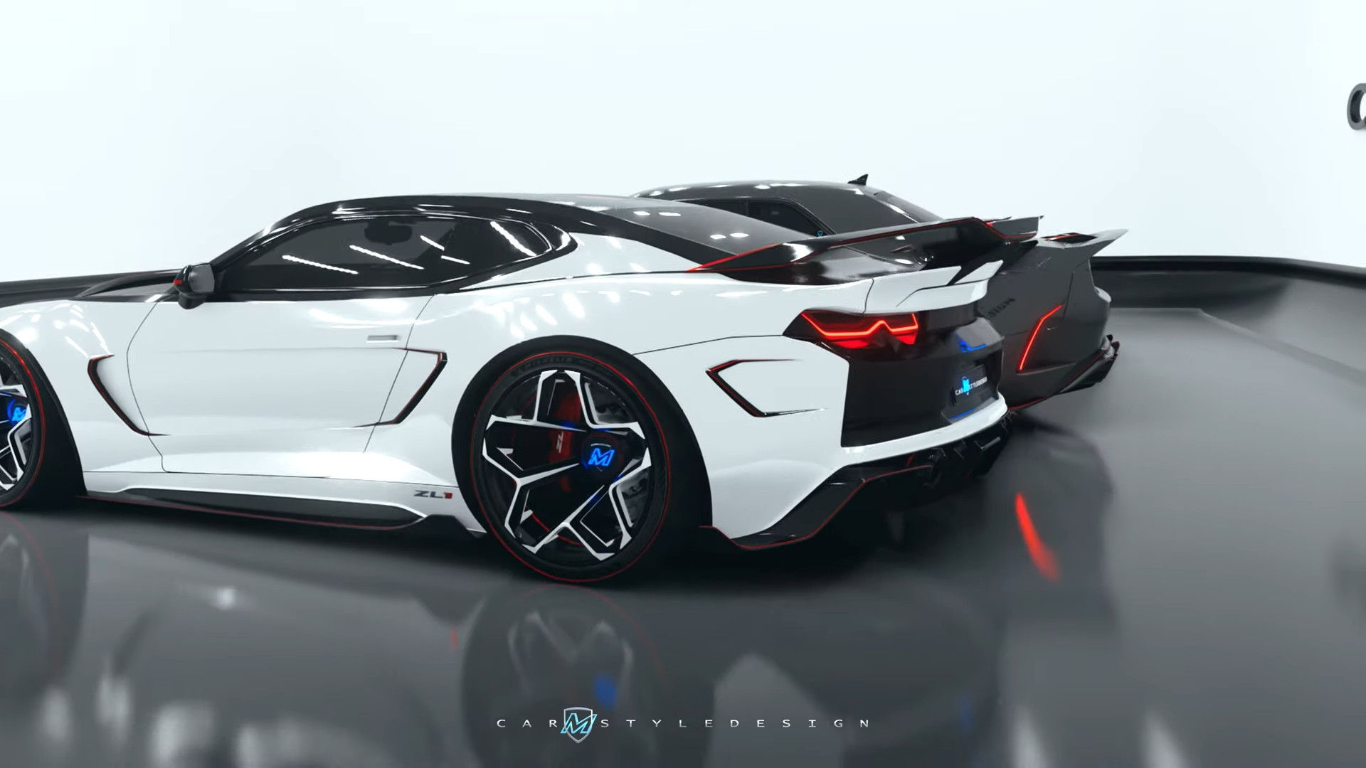 Wallpaper #9e8PTJMBMN-XEVvV-jzI24 Camaro Zl1 and Challenger Srt Become the Cgi Kings of the Slammed