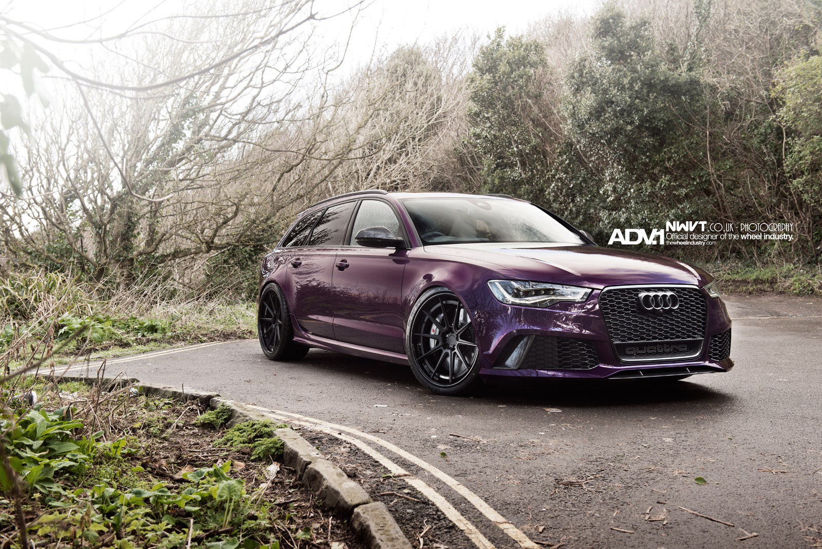 Wallpaper #s-_NTJMBMN-XEVvV_T4S4 Purple Sled Audi Rs6 Avant on Adv1 Wheels Autoevolution
