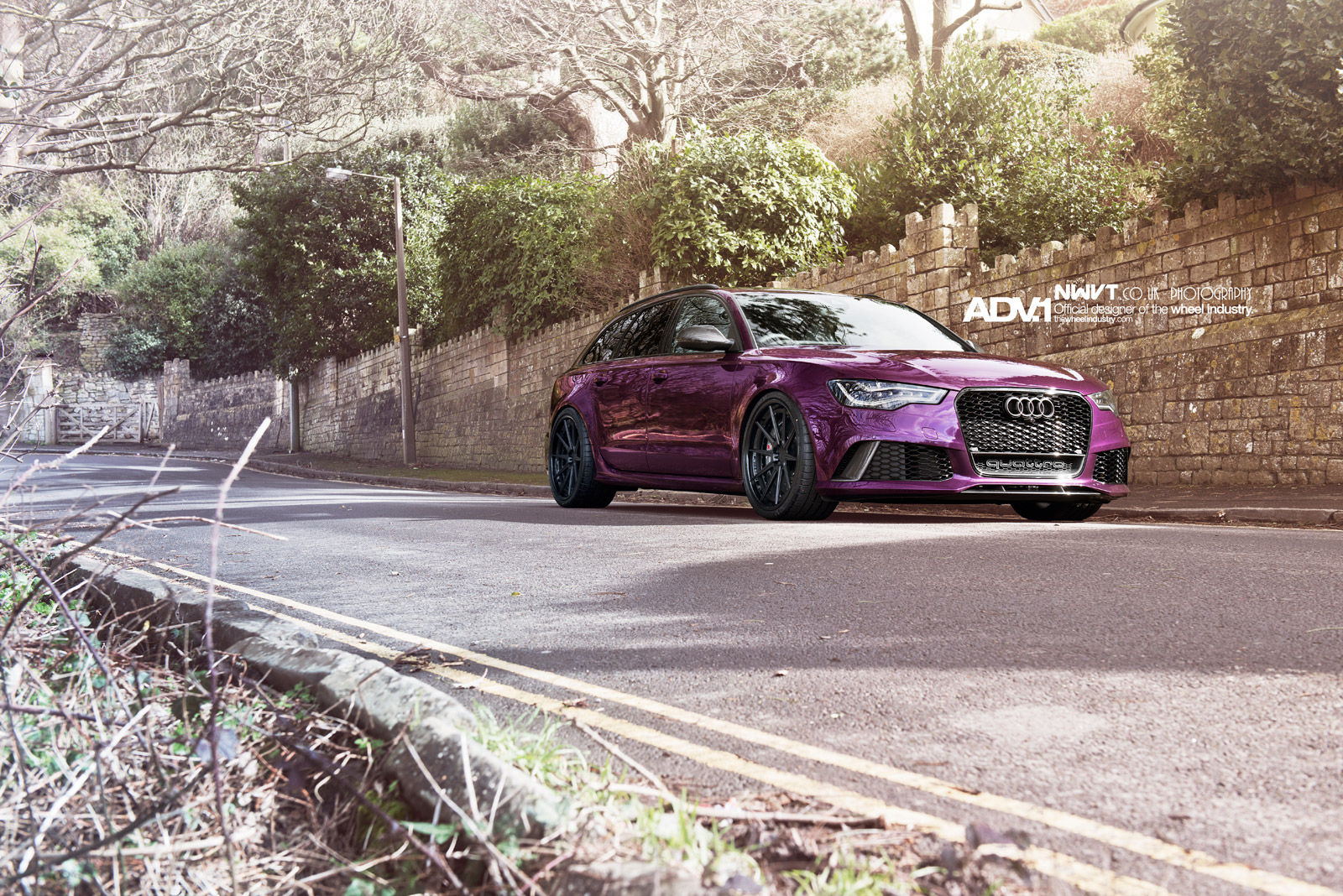 Wallpaper #s-_NTJMBMN-XEVvV_T4S20 Purple Sled Audi Rs6 Avant on Adv1 Wheels Autoevolution