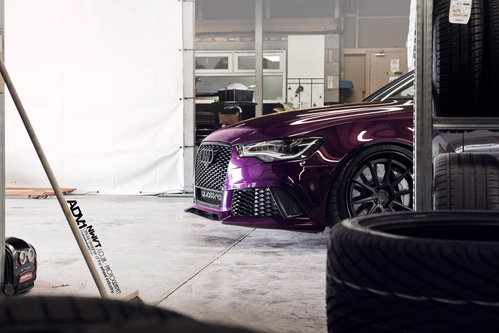 Wallpaper #s-_NTJMBMN-XEVvV_T4S38 Purple Sled Audi Rs6 Avant on Adv1 Wheels Autoevolution