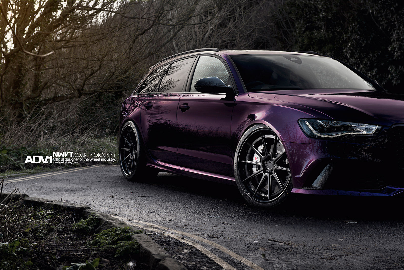 Wallpaper #s-_NTJMBMN-XEVvV_T4S5 Purple Sled Audi Rs6 Avant on Adv1 Wheels Autoevolution