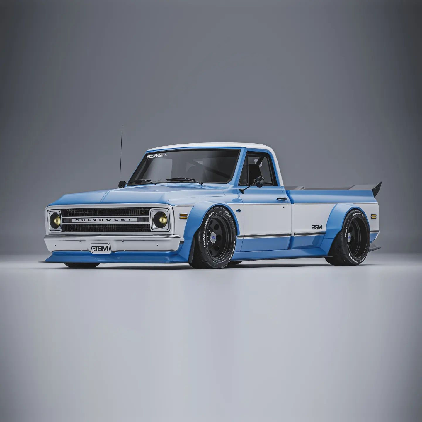 Wallpaper #8WiLFpMBSpphPi3-oQvZ127 1000hp Chevy C10 Ev Restomod is a Zeus of Widebody Projects Might