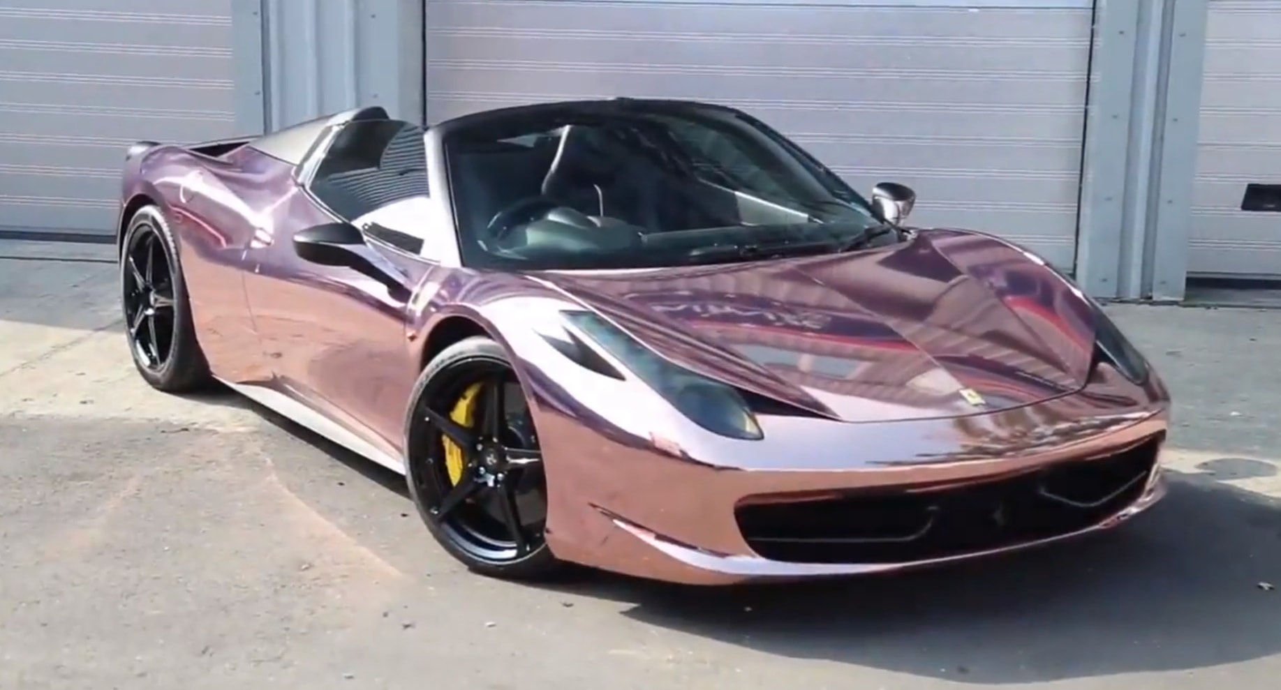 Wallpaper #AXcnJpMB-pgBXx60gaFa195 Rose Gold Ferrari 458 Spider with Titanium Exhaust is a Peacocking