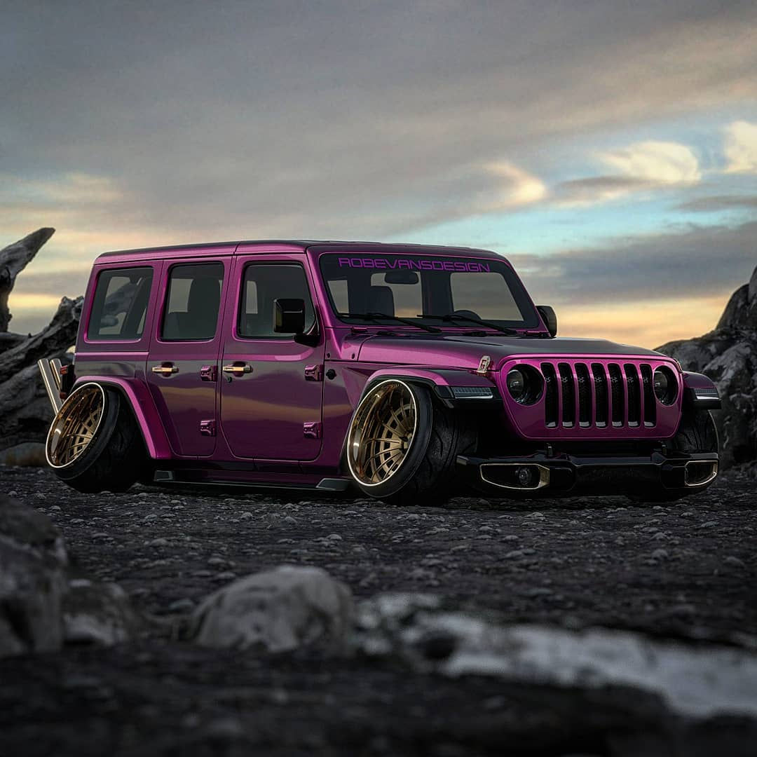 Wallpaper #fhl7O48BtGB6xQ78ybB340 Slammed Jeep Wrangler Jl Has Air Suspension Crazy Camber Autoevolution