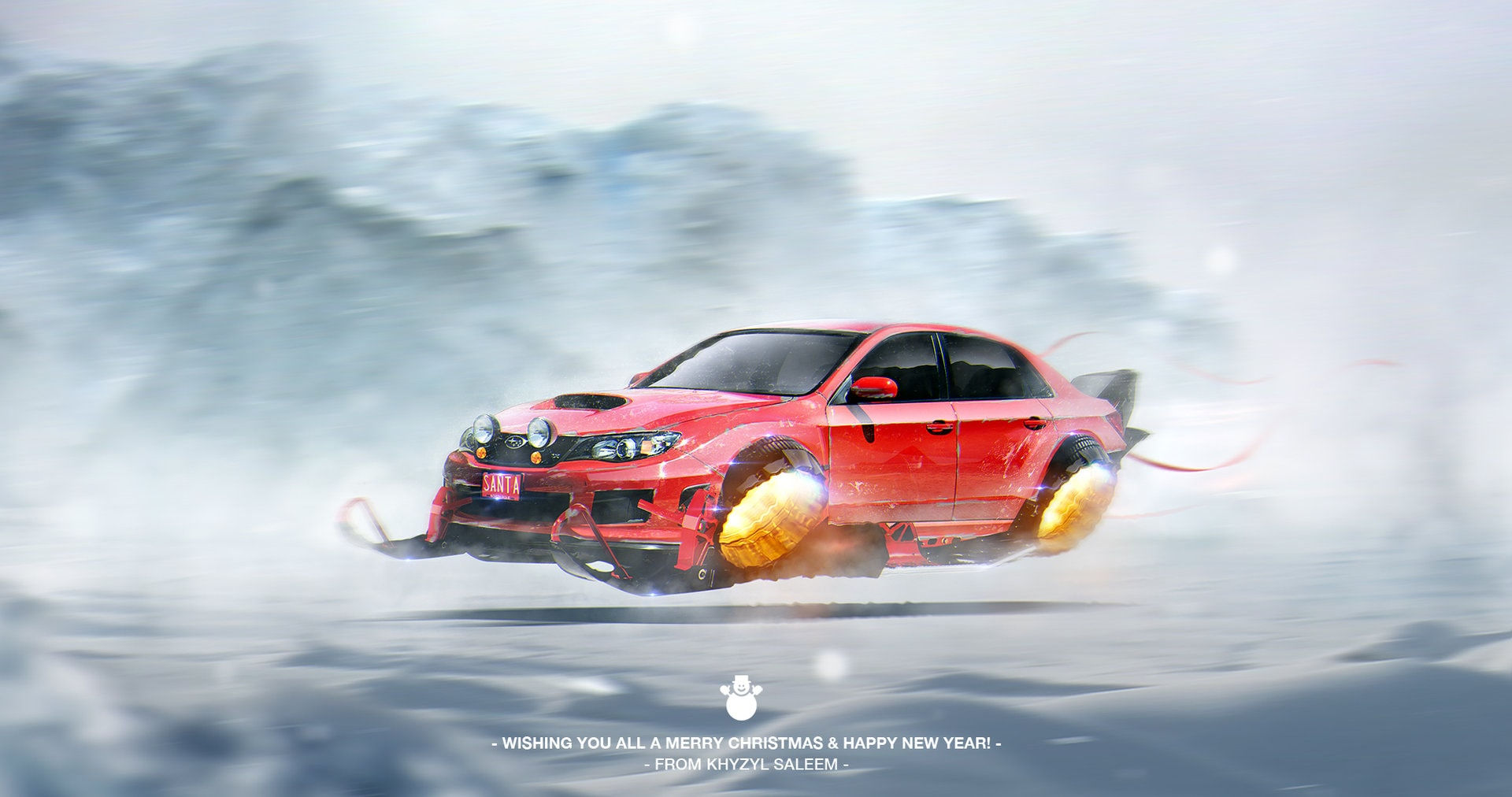 Wallpaper #OkCPMZMBJhL2WPbaT8fn287 Cyberpunk Subaru Impreza Wrx Sti with Jets is What Santa Does Gymkhana