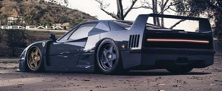 Wallpaper #Q7nI3pIBJvJKYCmEKgfX63 Modernized Ferrari F40 Rendered as Twin Turbo Monster Autoevolution
