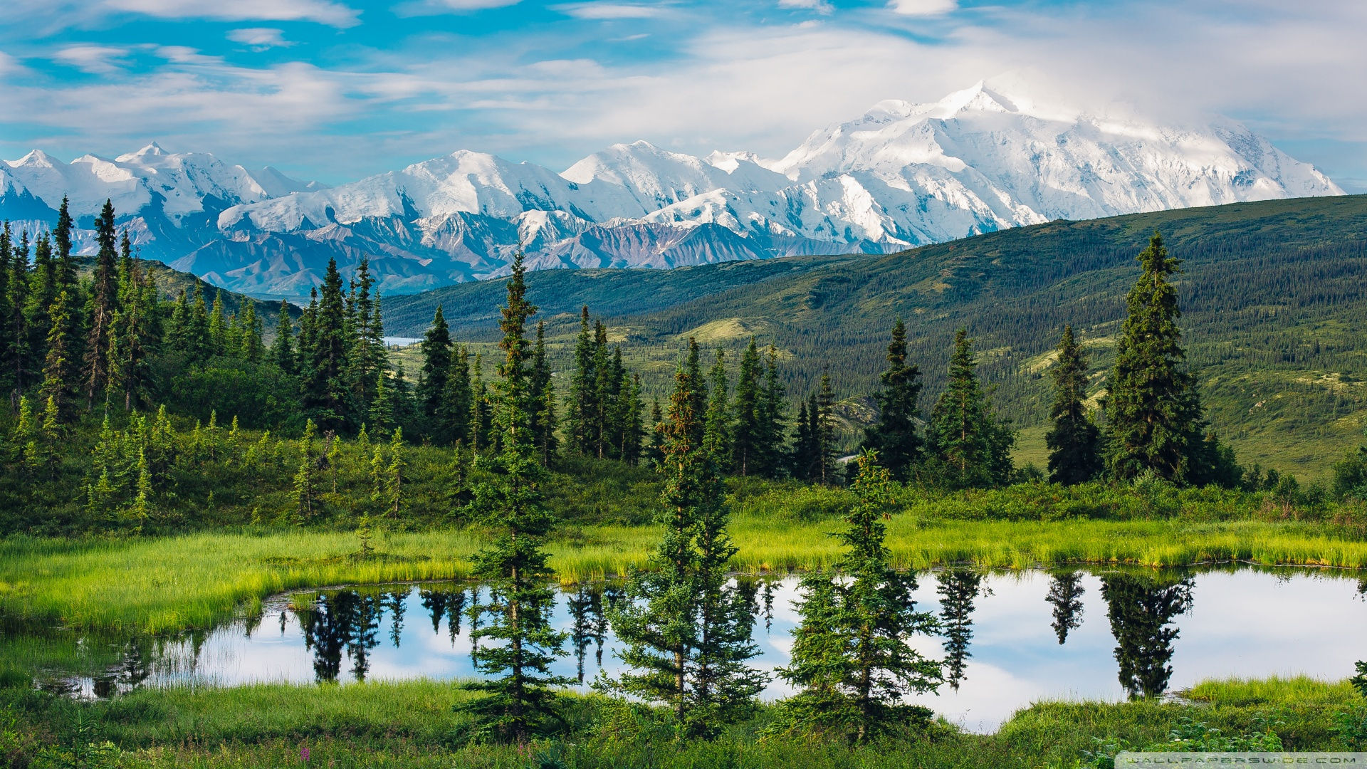 Wallpaper #s-9ES5MBMN-XEVvVNzoH224 Alaska Range Beautiful Mountain Landscape Ultra HD Desktop Background