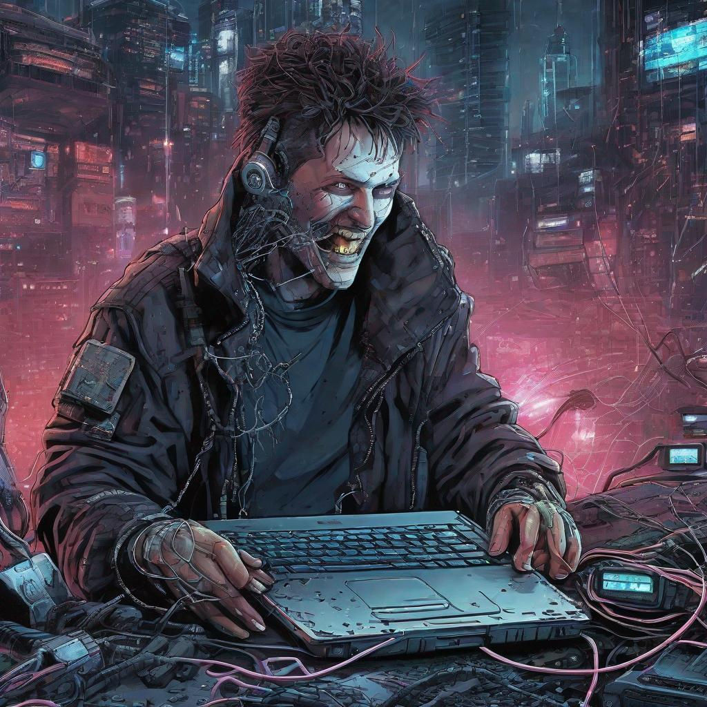 Wallpaper #4LhF25IBJvJKYCmEM_VT264 Neuromancer HD Case Realistic Cyberware Cyberdeck Cy Openart