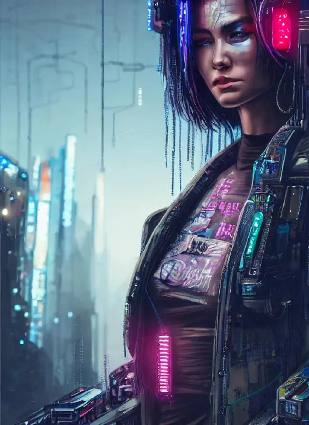 Wallpaper #l2ifIpMBSpphPi3-qTMH36 Extremely Detailed Portrait of Cyberpunk Random Cha Openart