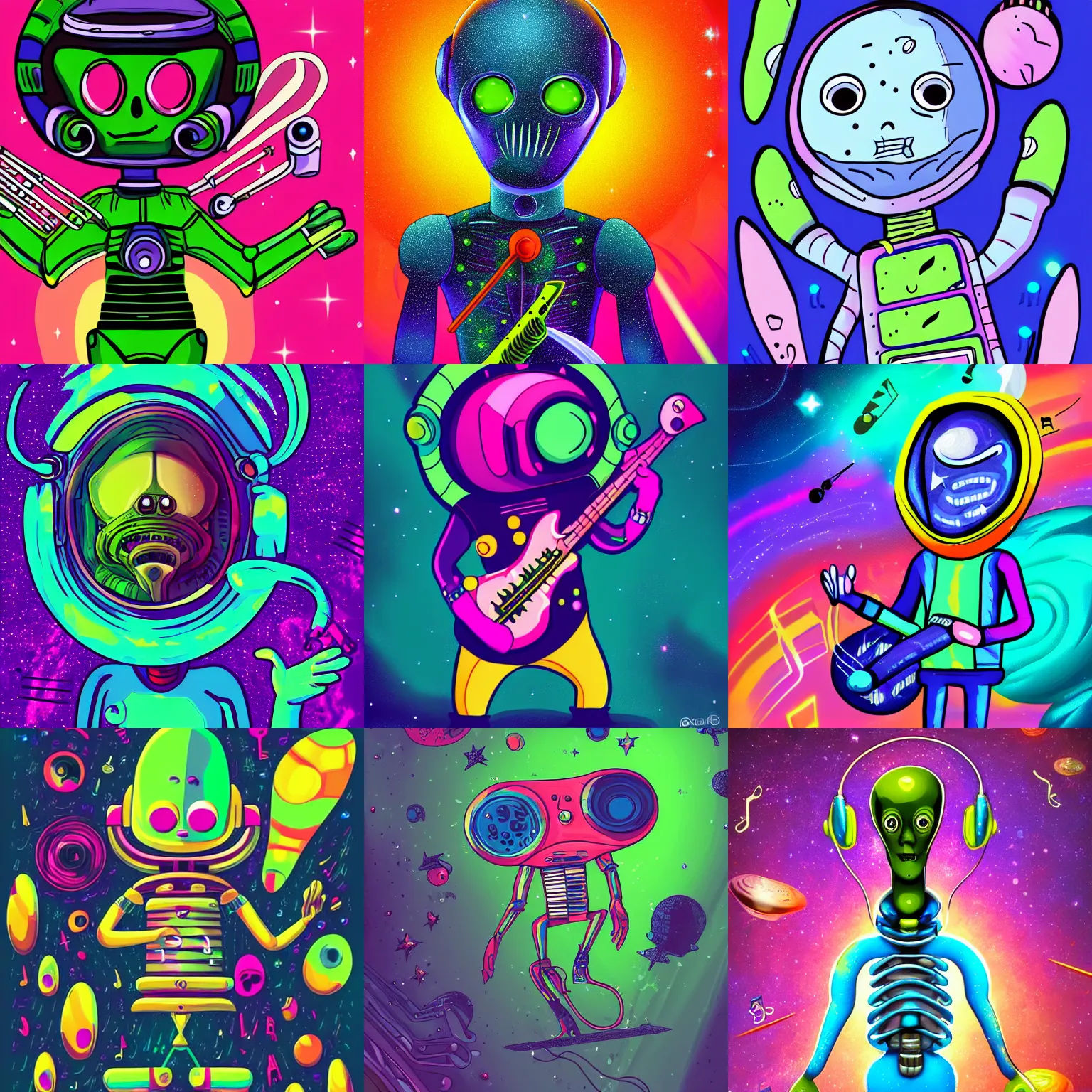 Wallpaper #2BGgM5MBXrlMTfB5u0qk300 An Alien Musician Lost in Space by Kidmograph Highly Stable