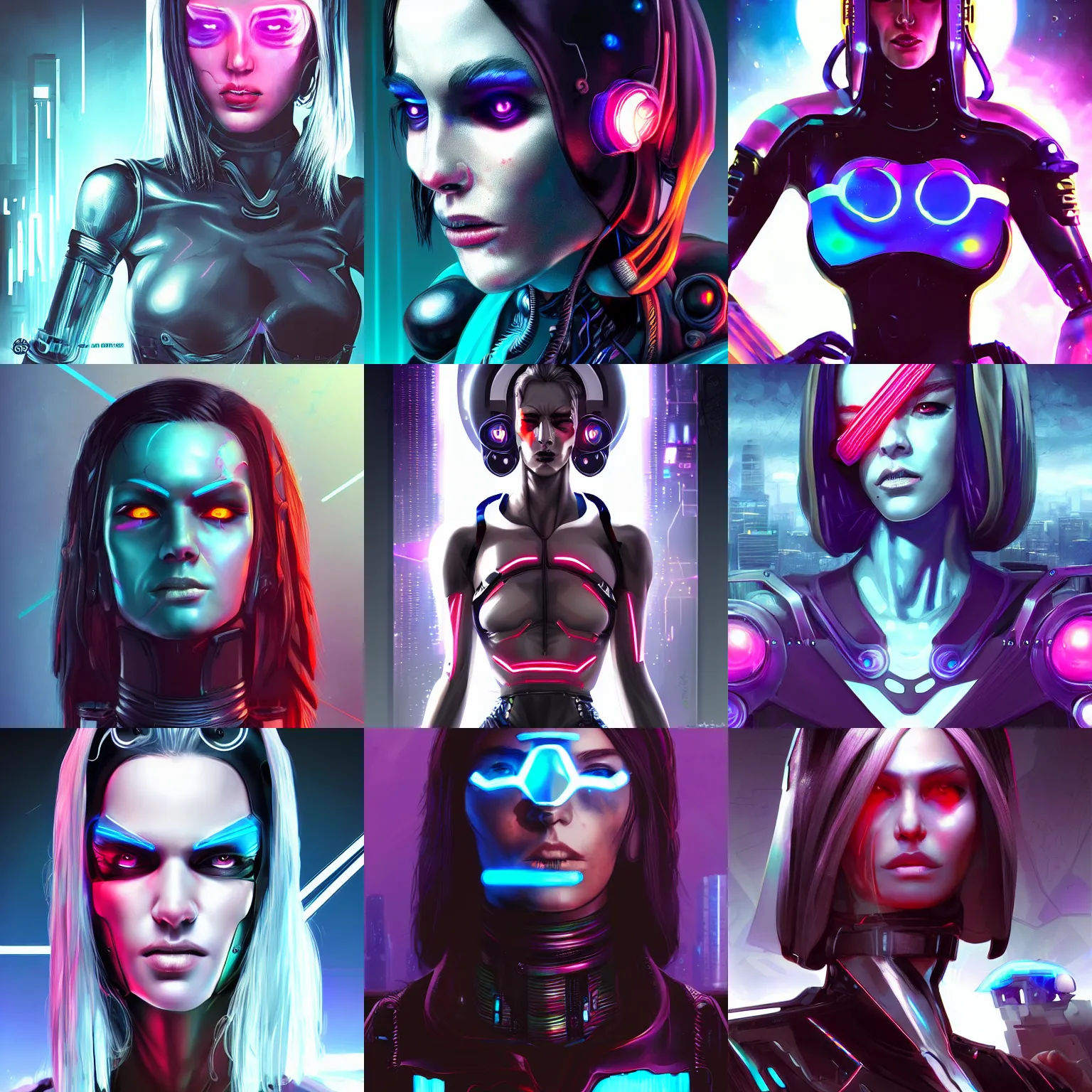 Wallpaper #N2ev55IBSpphPi3-TznT16 A Cyberpunk Metal Android a Character Portrait Stable Diffusion