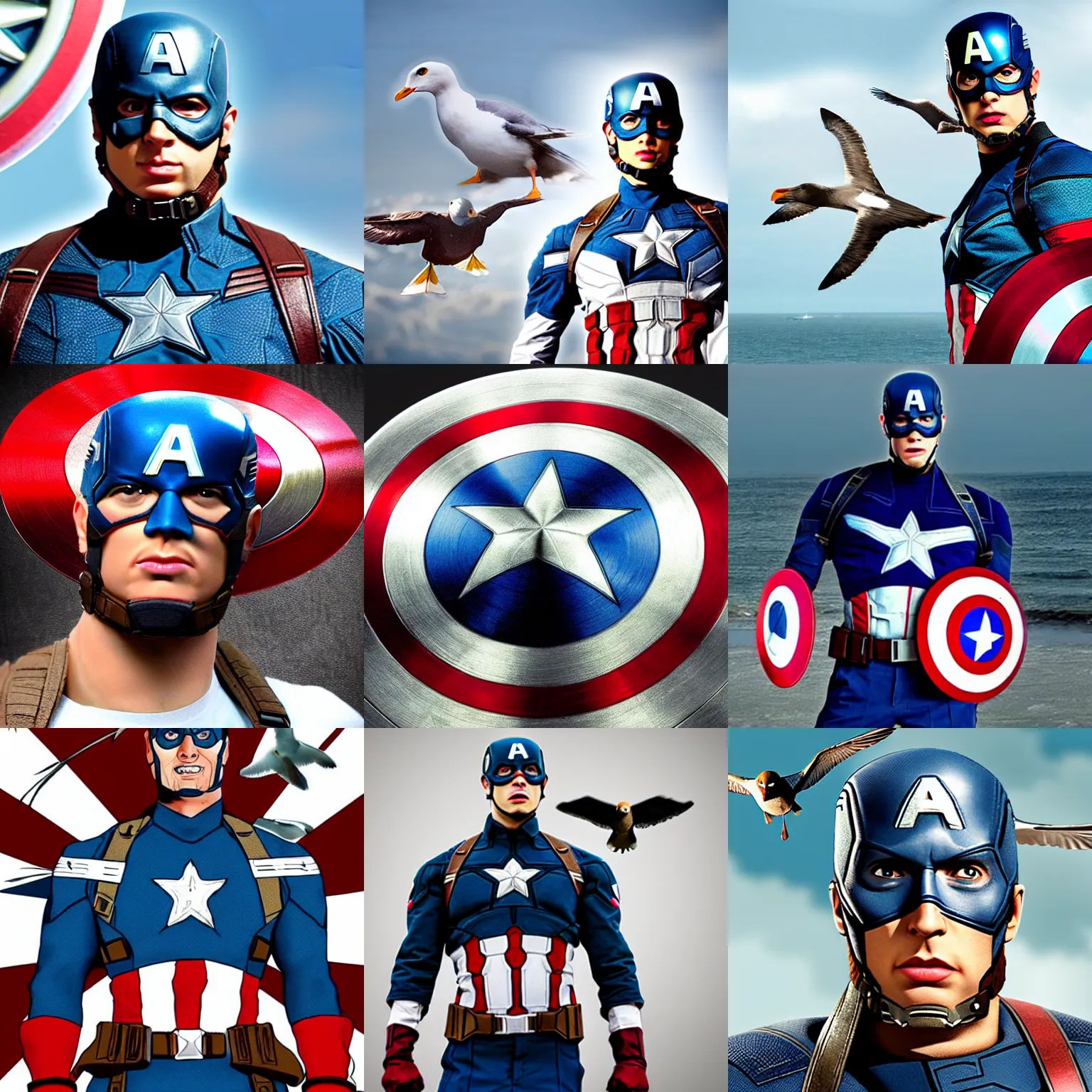 Wallpaper #-DF3NZMB5zzyi_yYN1b-100 Captain America with a Seagulls Head Captain Seagull Stable