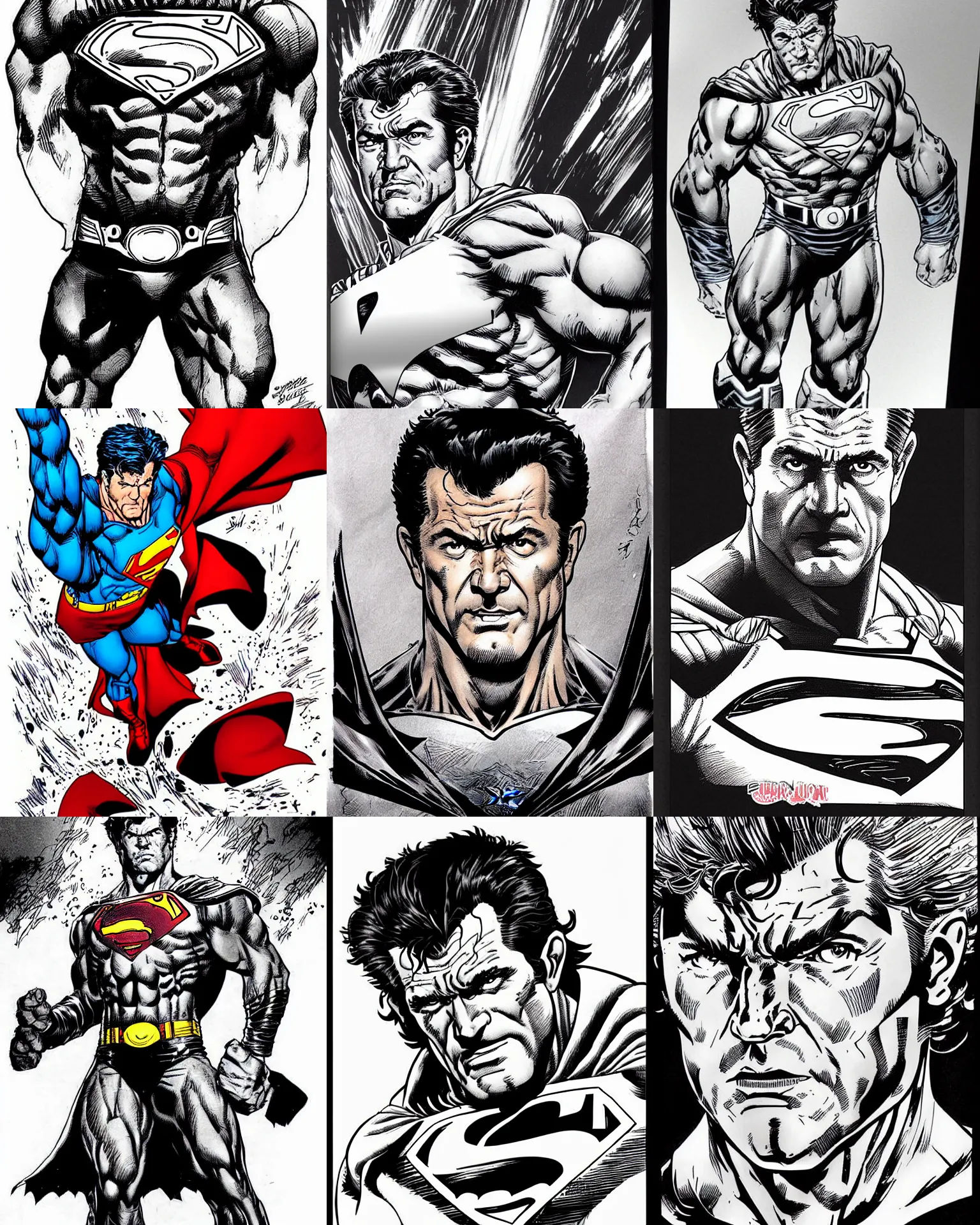 Wallpaper #xGdJ95IBSpphPi3-d4V5169 Mel Gibson Jim Lee Flat Ink Sketch by Jim Lee Stable Diffusion