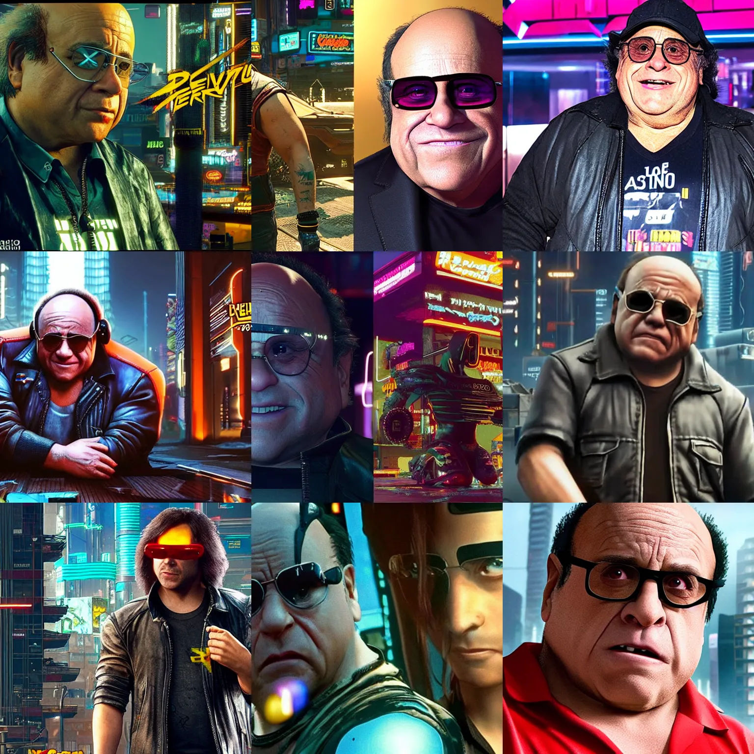 Wallpaper #wGf165IBSpphPi3-60-_314 Danny Devito as a Character in Cyberpunk 2077 Stable Diffusion Openart