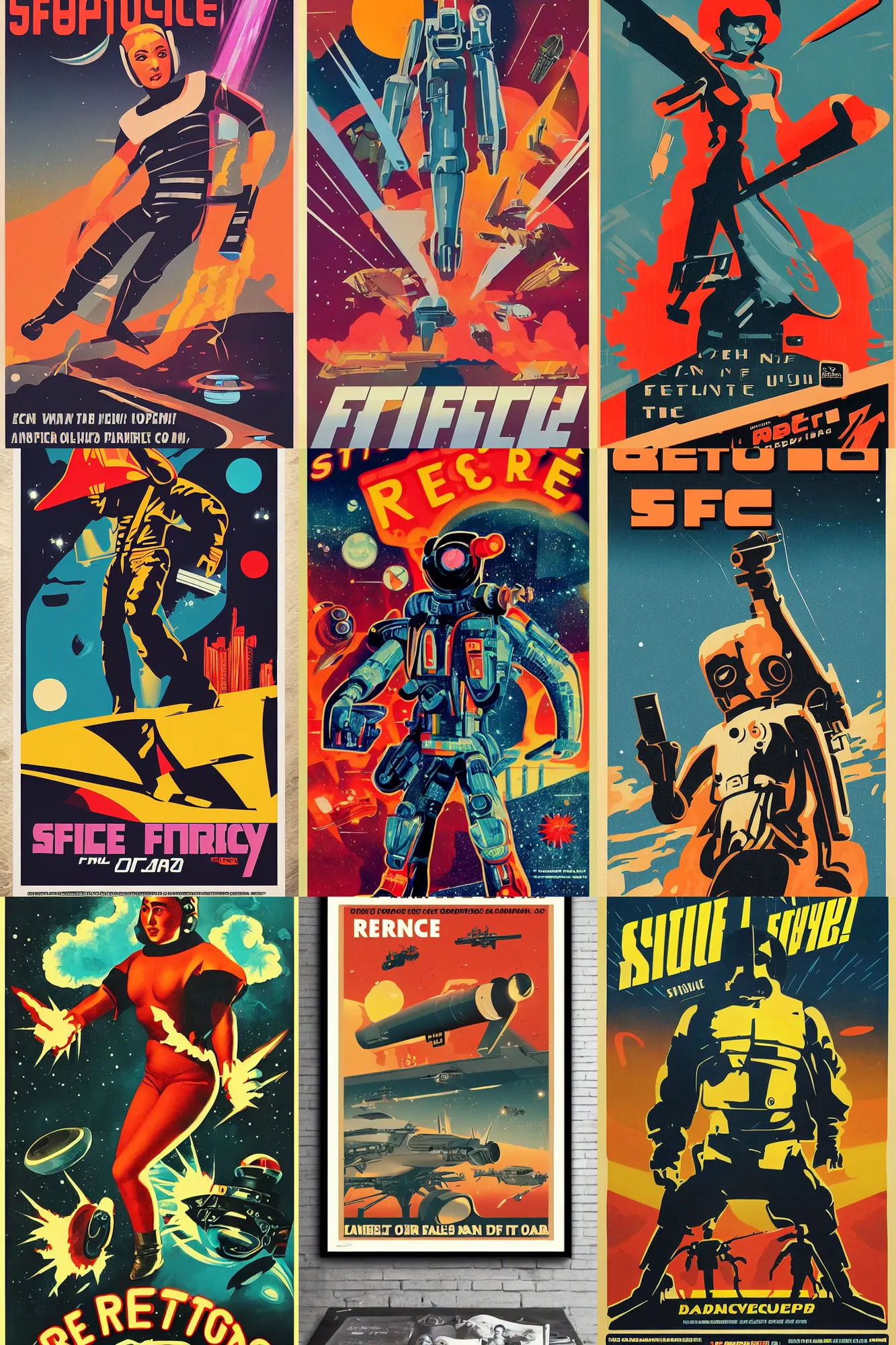 Wallpaper #shcGPpMBPLD5_VENWN5x288 Retro Scifi Poster Stable Diffusion