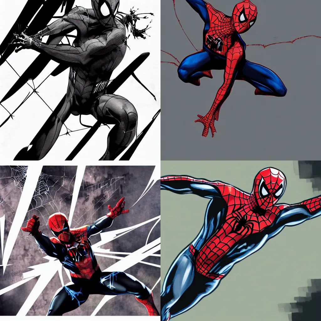 Wallpaper #7v_Ka5MB3lSXT3zUneiq315 An Illustration of Spider Man Shooting Webs Out of His Stable