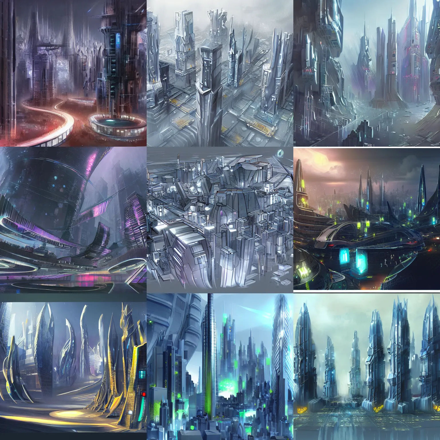 Wallpaper #A0J5PZMBOBpx0NhmQMUQ166 Futuristic City Concept Art Stable Diffusion