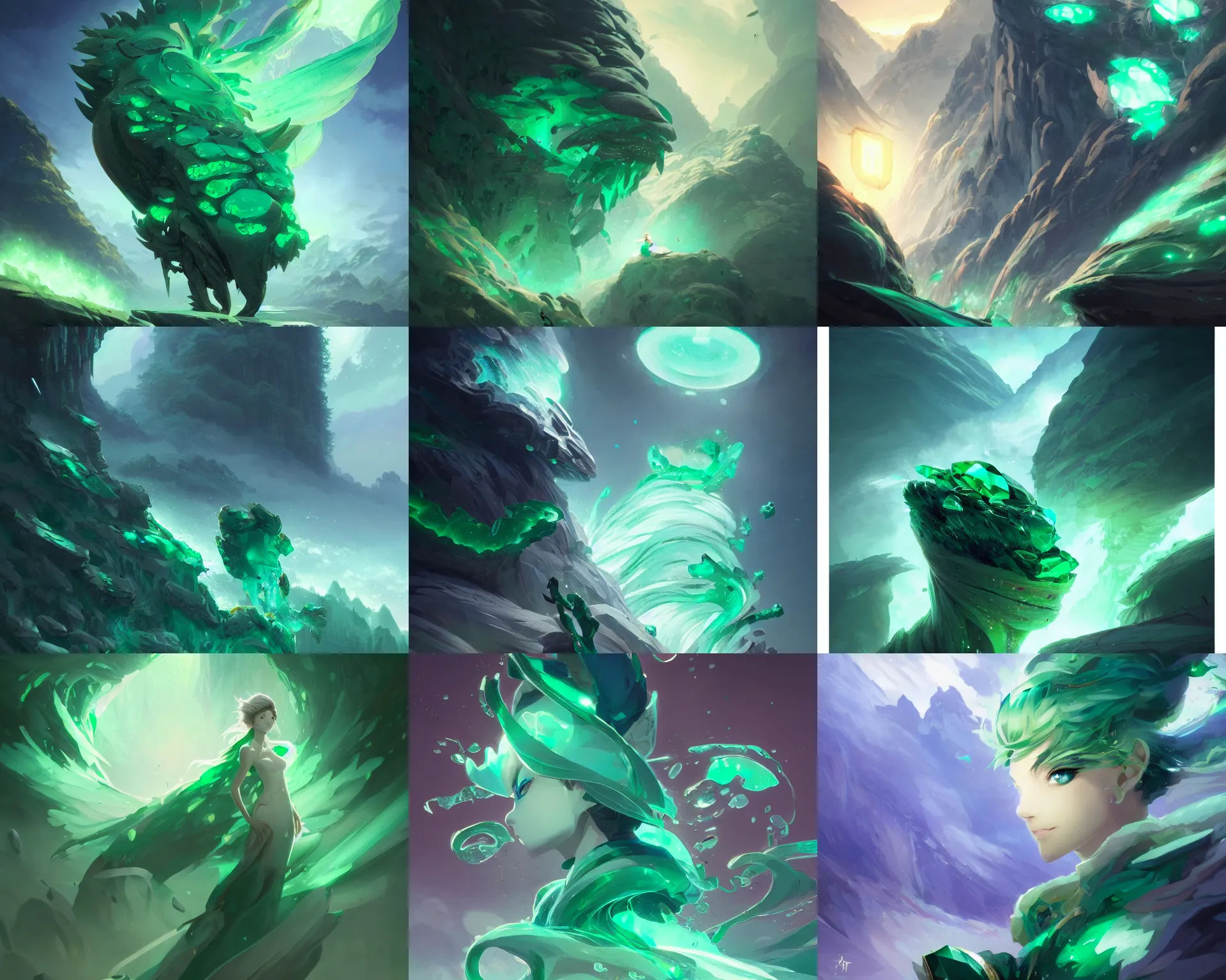 Wallpaper #pmfP8ZIBSpphPi3-jm2u418 Emerald Elemental Magnificent Close Up Details Stable Diffusion