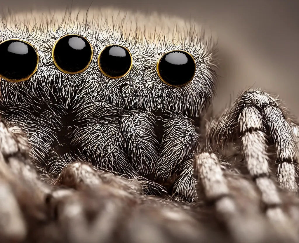 Wallpaper #1vQOOpMBKFX8bn3r-3fK186 HD Macro Photo of a Jumping Spider Sitting on a Leaf Stable Diffusion