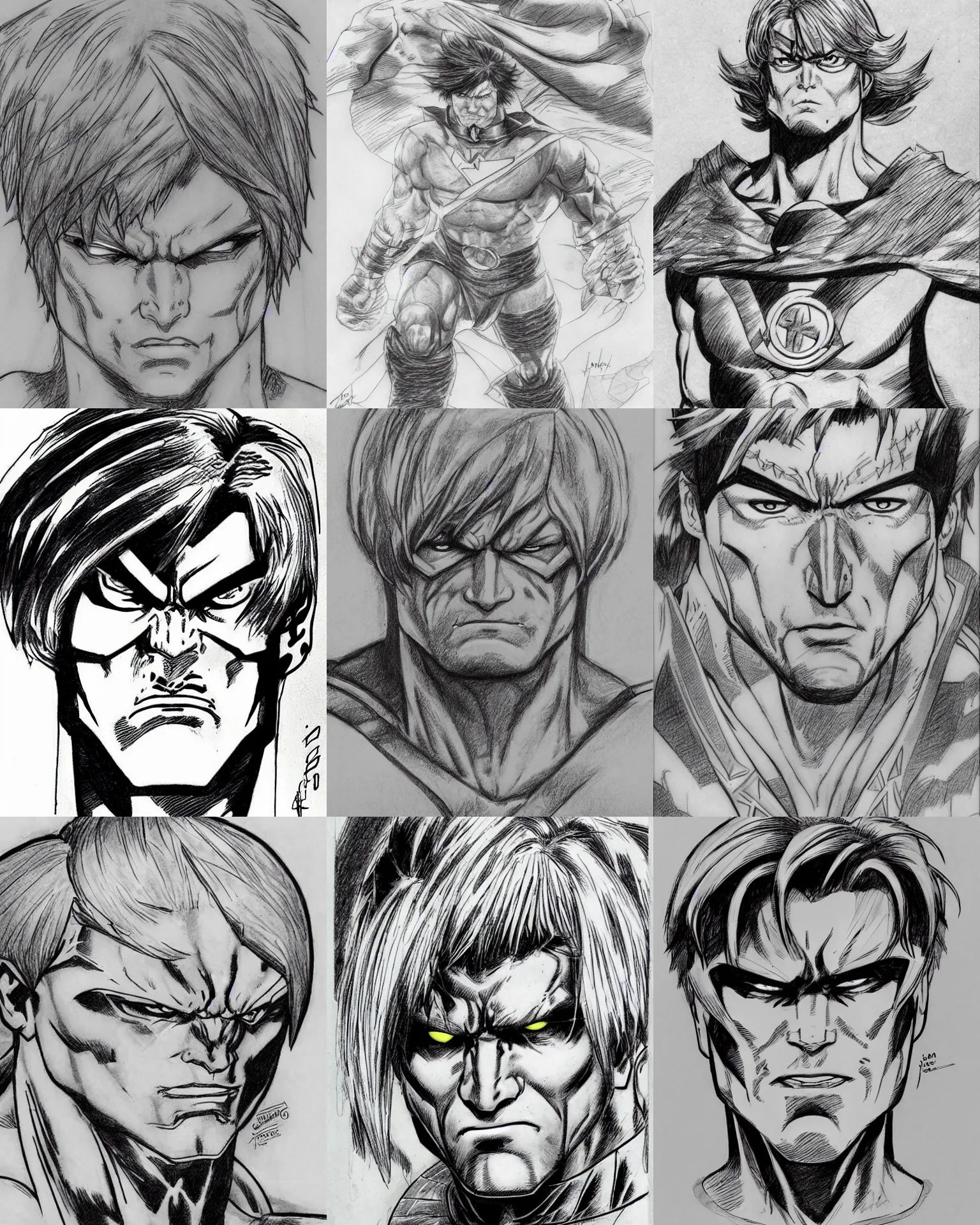 Wallpaper #xGdJ95IBSpphPi3-d4V565 Jim Lee Pencil Sketch by Jim Lee Close Up Headshot Stable