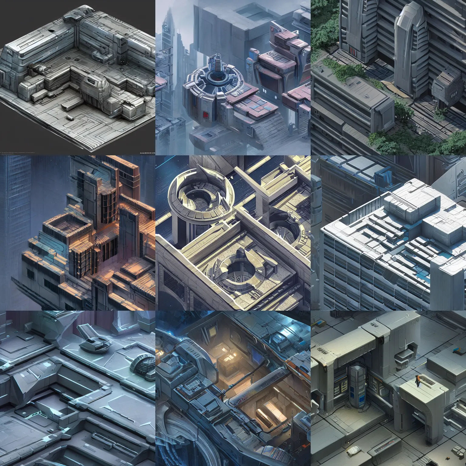 Wallpaper #sGf07JIBSpphPi3-g1XU194 Sci Fi Building Isometric View Concept Art Unreal Stable Diffusion