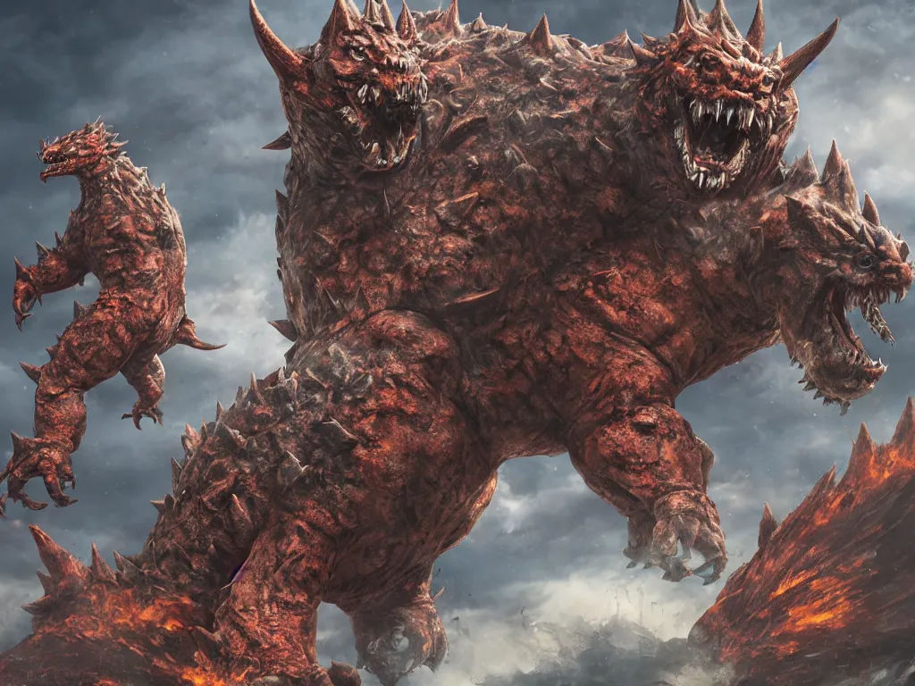 Wallpaper #8c6vJZMB71dOy6JZMRQu23 Kaiju Bowser Roaring into the Sky Muscular Arms Stable Diffusion